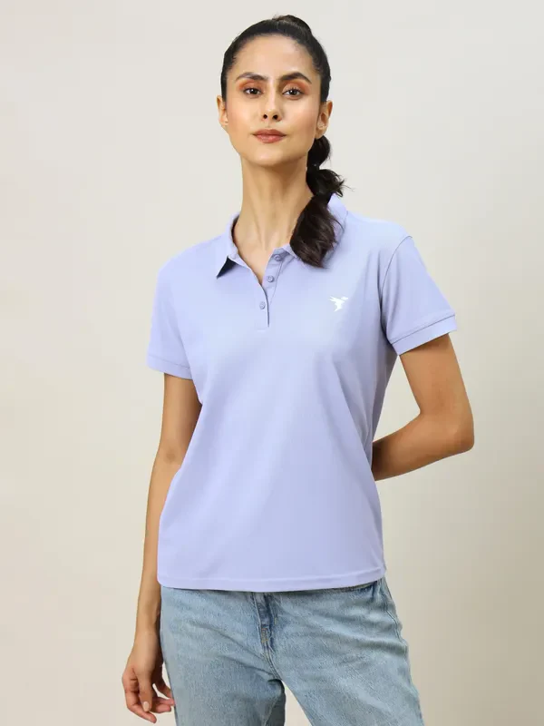 Women Solid Slim Fit Polo T-shirt with MATPIQ - Image 6