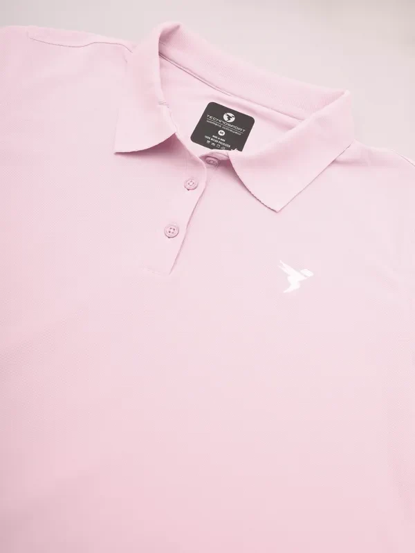 Women Solid Slim Fit Polo T-shirt with MATPIQ - Image 7