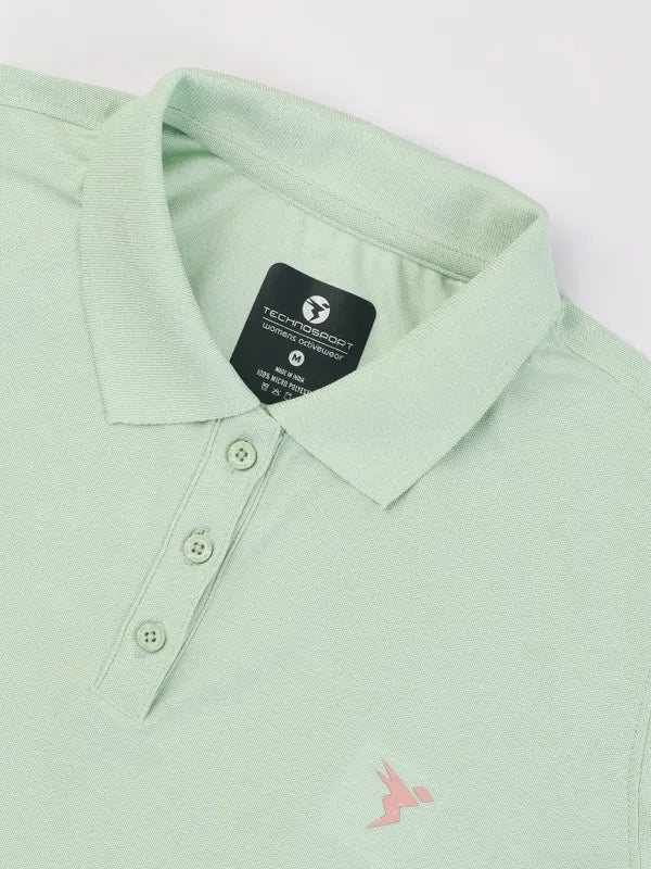 Women Solid Slim Fit Polo T-shirt with MATPIQ - Image 7