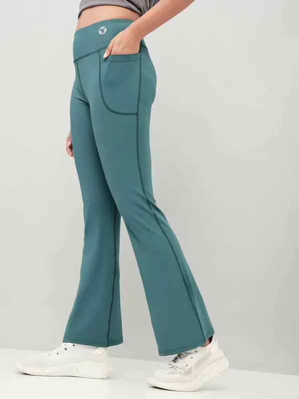 Women Solid Fit & Flare Pants with ELASTO PLUS - Image 3