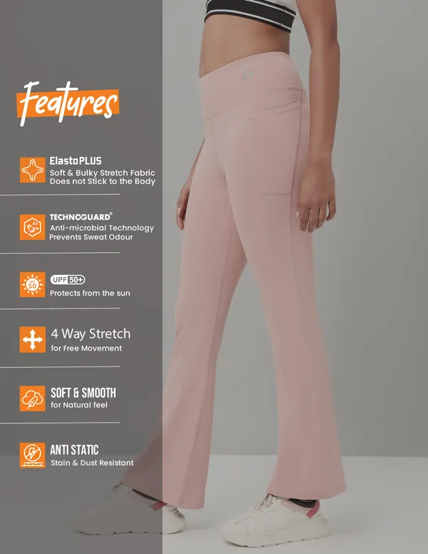 Women Solid Fit & Flare Pants with ELASTO PLUS - Image 5