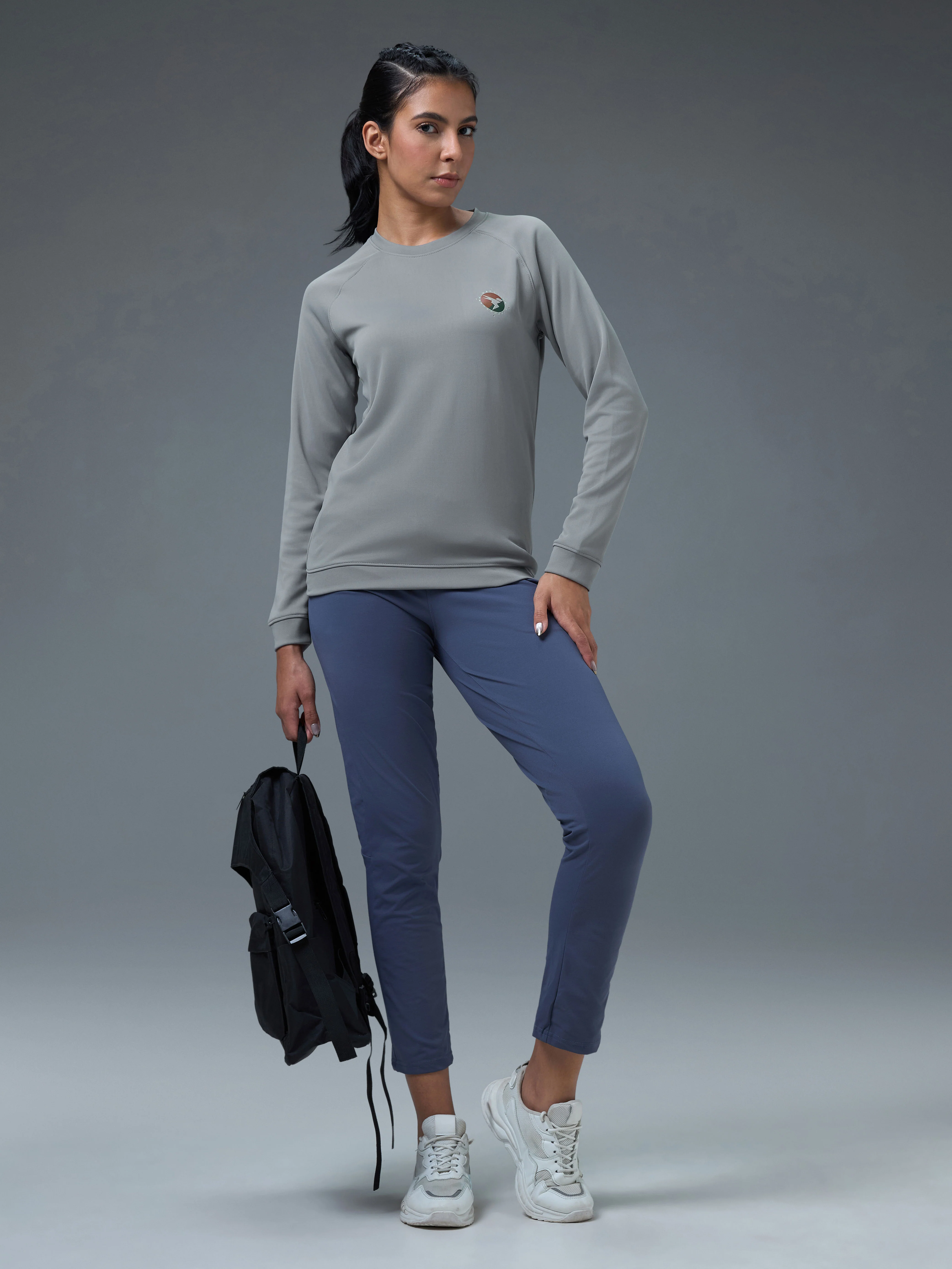 Women Printed Slim Fit Crew Neck Pullover with ELASTO PLUS - Image 5
