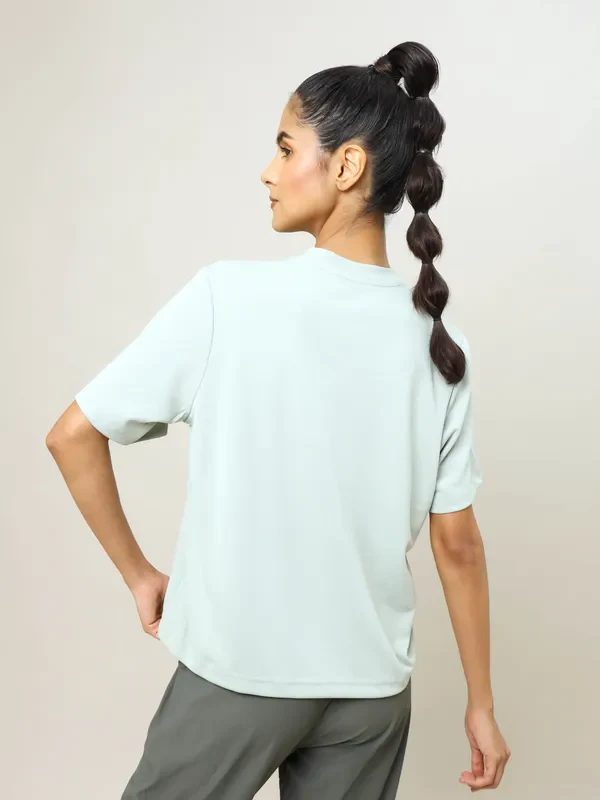 Women Printed Boxy Fit Crew Neck T-shirt with TECHNO COOL+ - Image 4