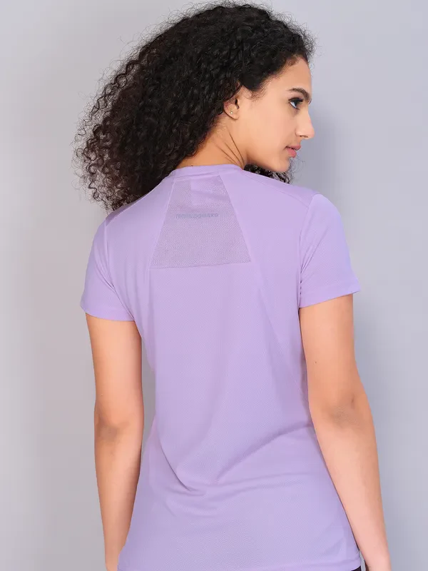 Women Solid Slim Fit Crew Neck T-shirt with TECHNO COOL - Image 4