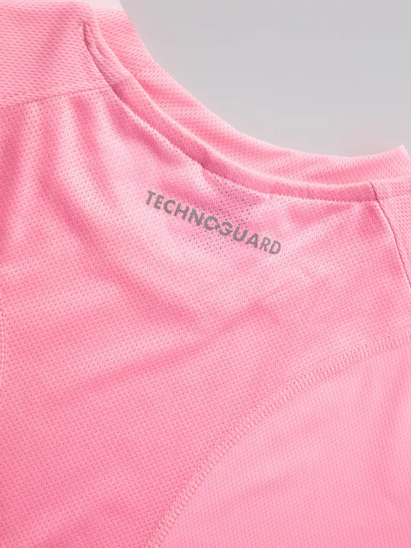 Women Solid Slim Fit Crew Neck T-shirt with TECHNO COOL - Image 7