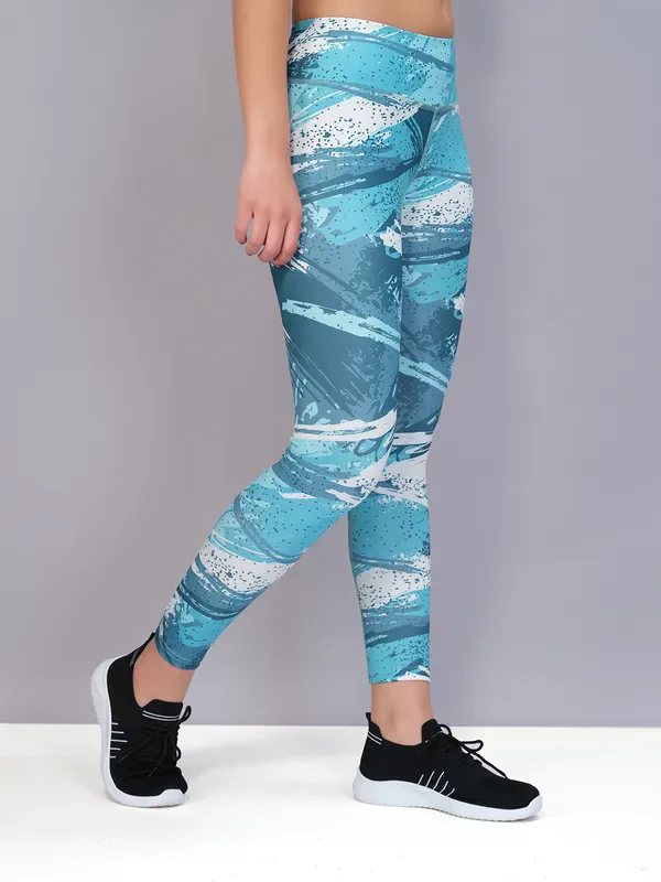 Women Printed Slim Fit Tights with TECHNO COOL - Image 4