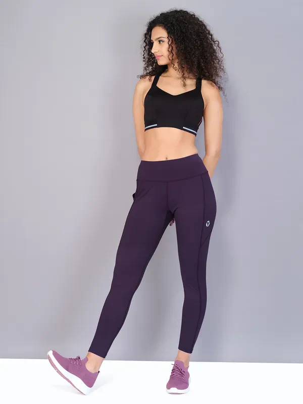 Women Solid Slim Fit Tights with ELASTO PLUS - Image 3