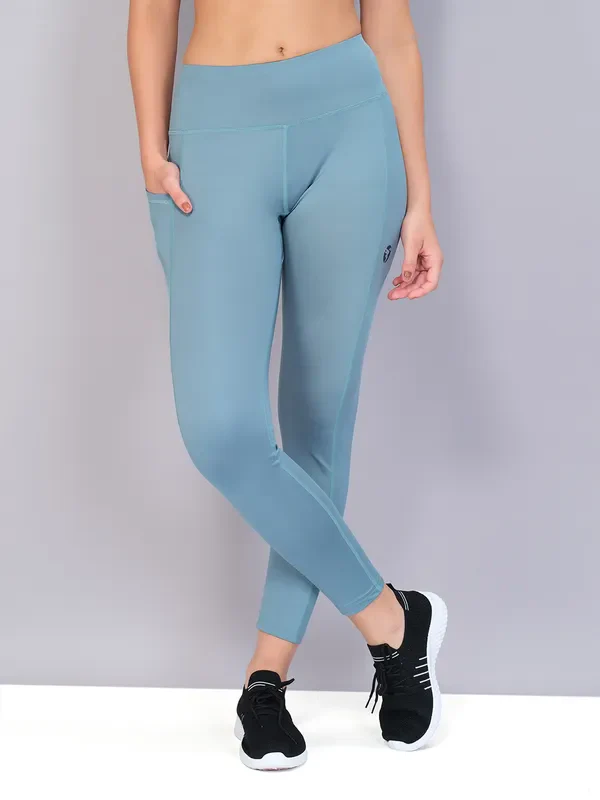 Women Solid Slim Fit Tights with ELASTO PLUS