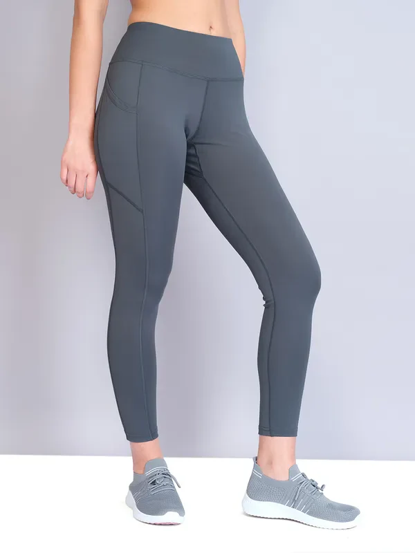 Women Solid Slim Fit Tights with ELASTO PLUS - Image 2