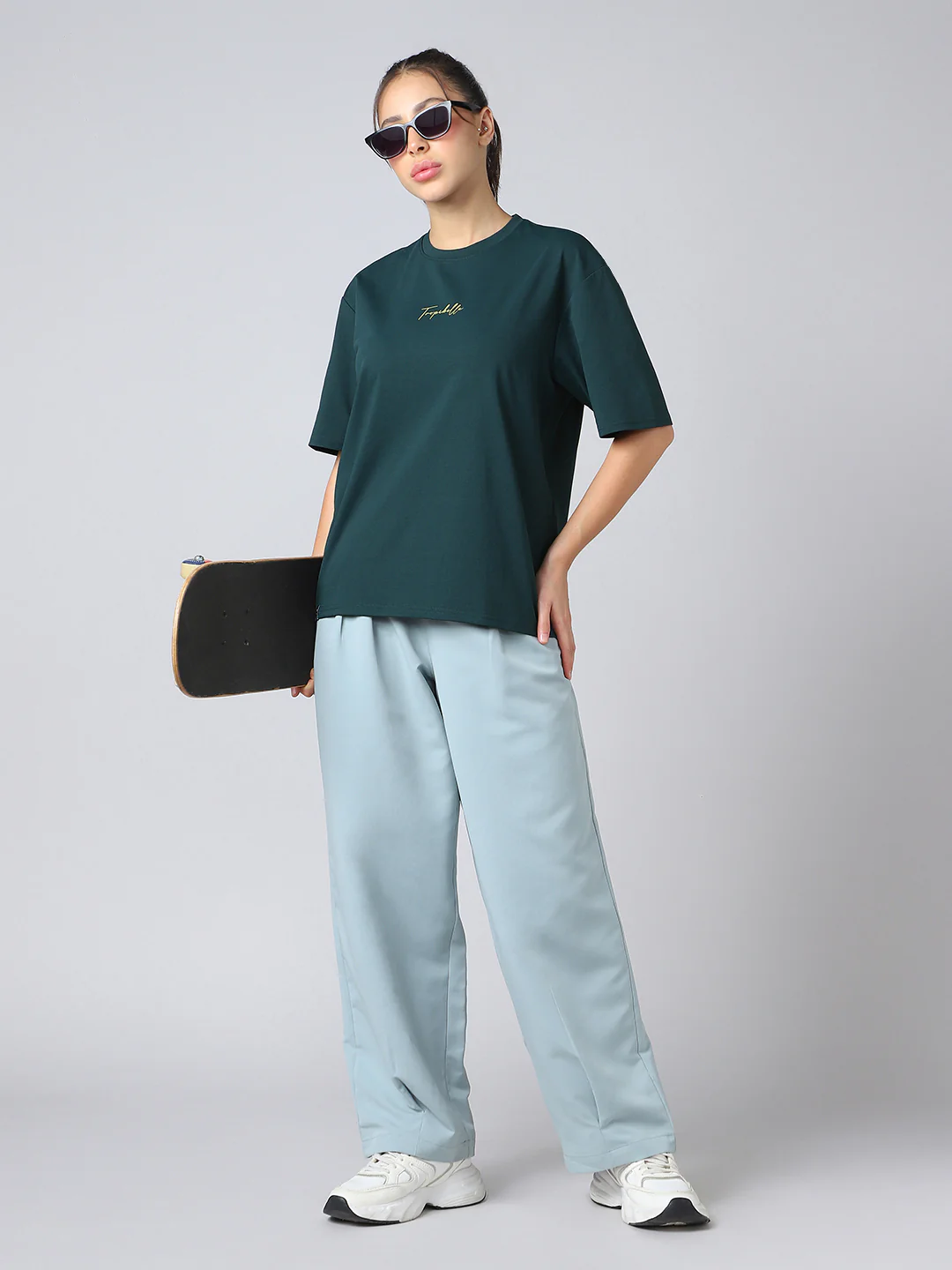 Women Back Printed Regular Fit Round Neck T-shirt with COTFLEX - Image 6