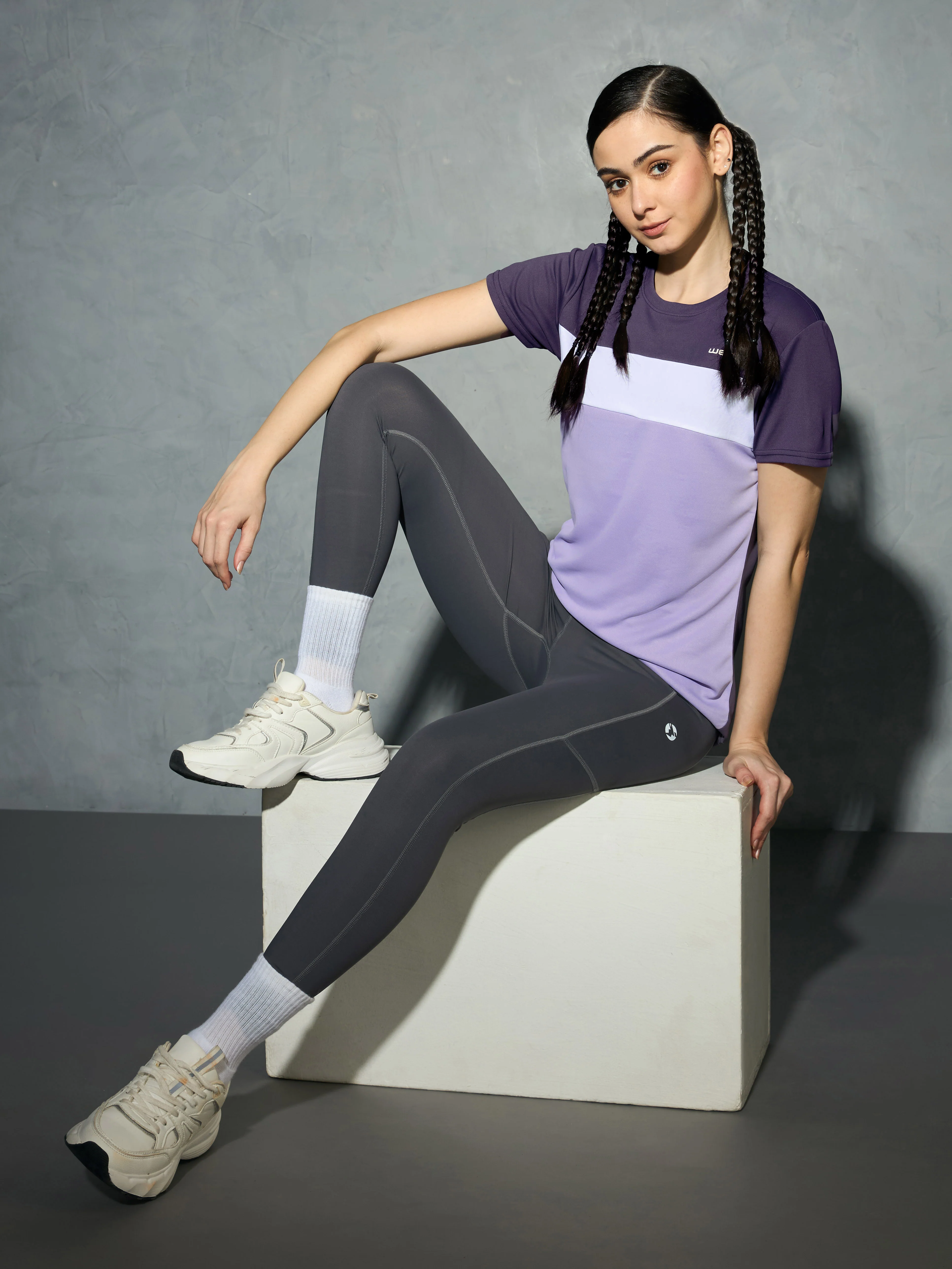 Women Colorblock Slim Fit Round Neck Sports T-shirt with TECHNOCOOL+ - Image 5