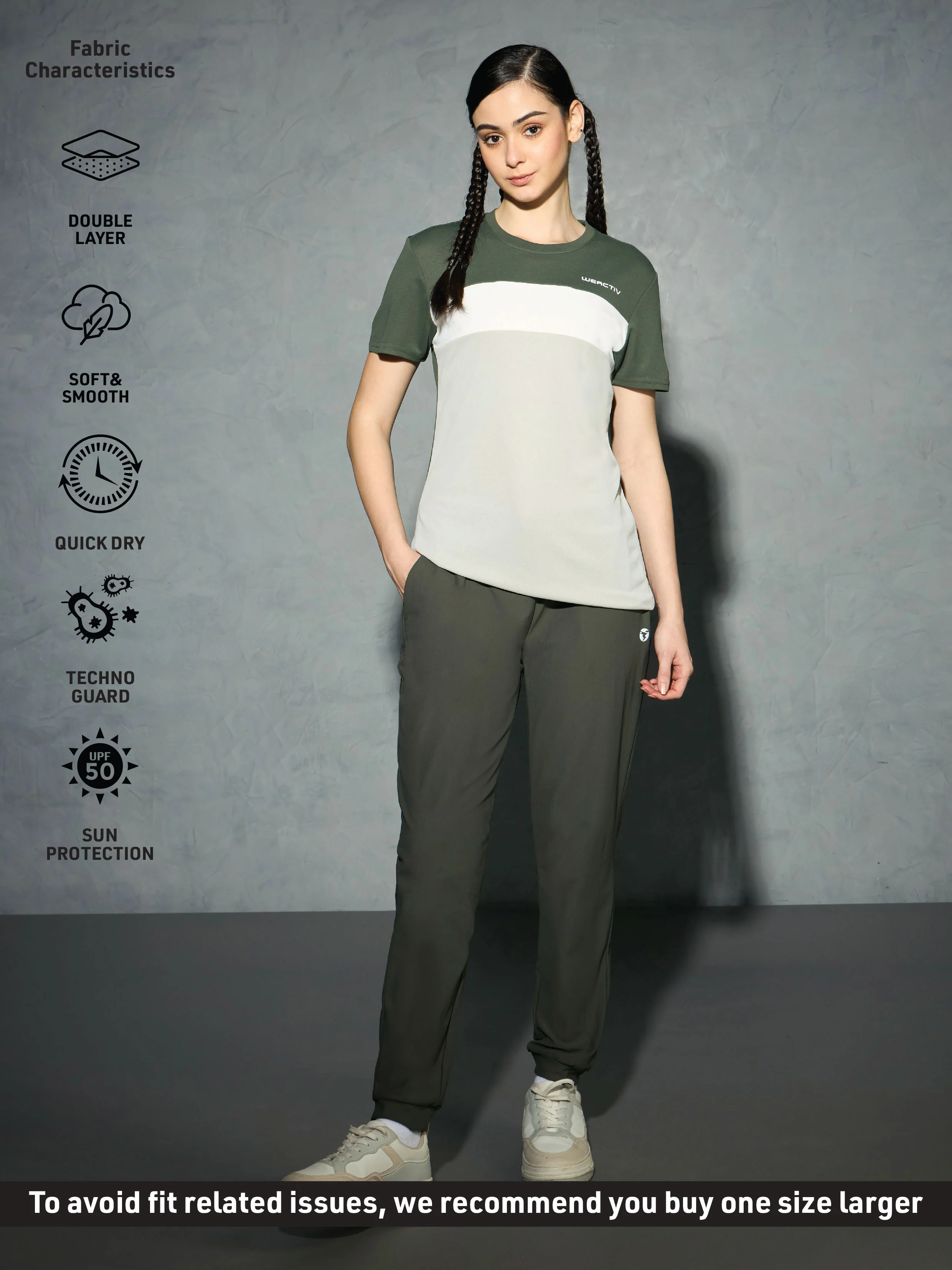 Women Colorblock Slim Fit Round Neck Sports T-shirt with TECHNOCOOL+ - Image 4