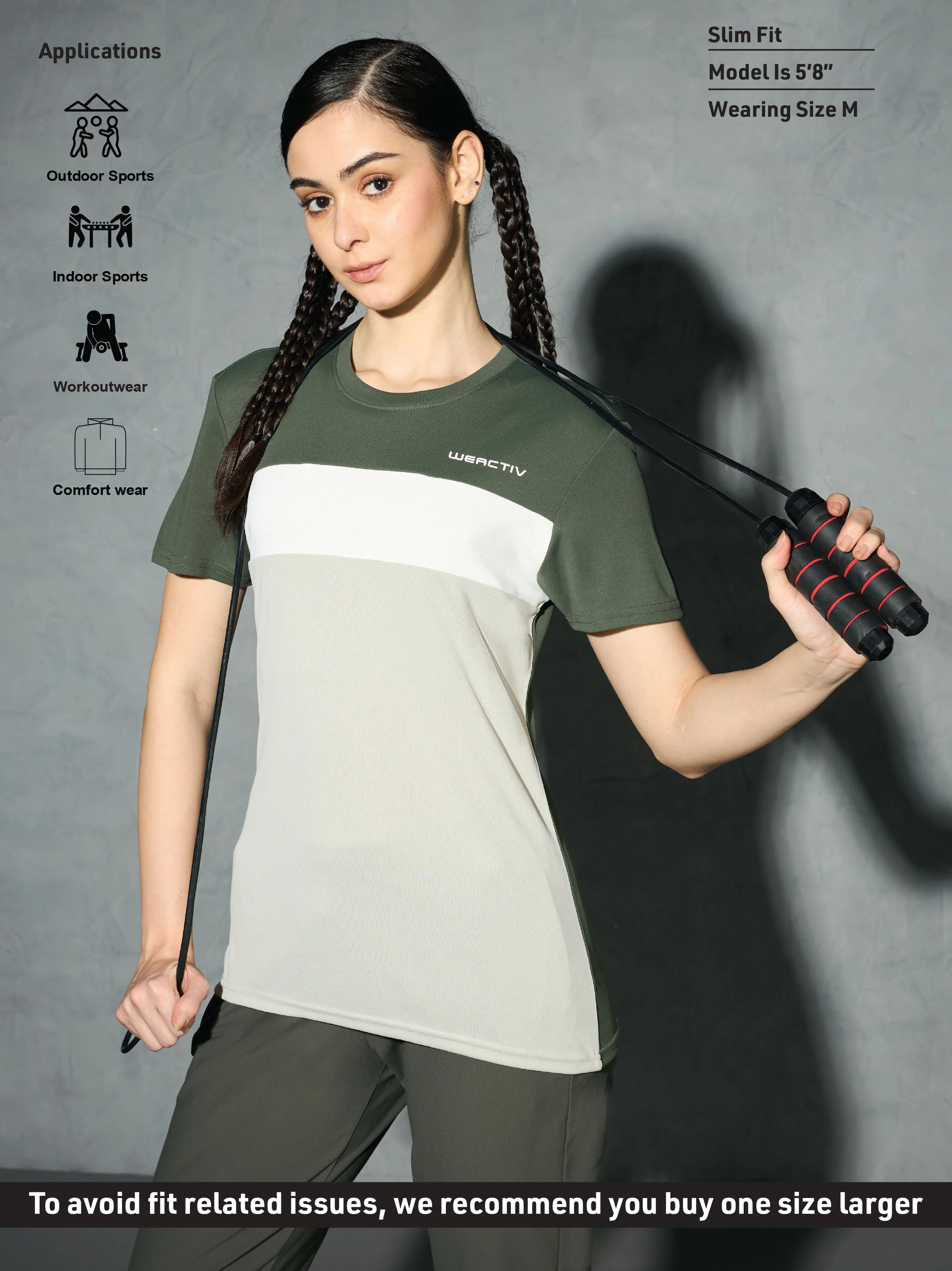 Women Colorblock Slim Fit Round Neck Sports T-shirt with TECHNOCOOL+ - Image 5