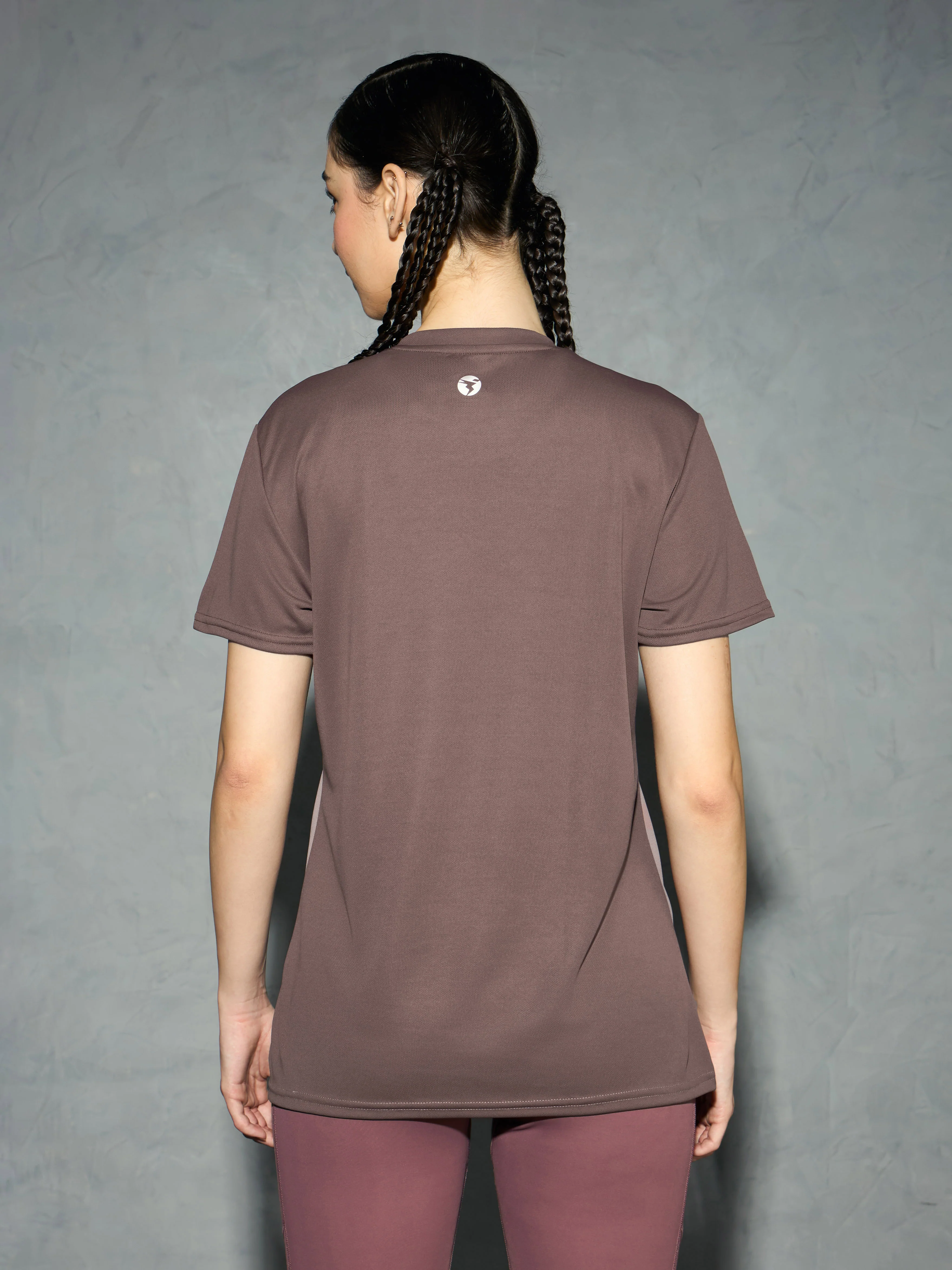Women Colorblock Slim Fit Round Neck Sports T-shirt with TECHNOCOOL+ - Image 3