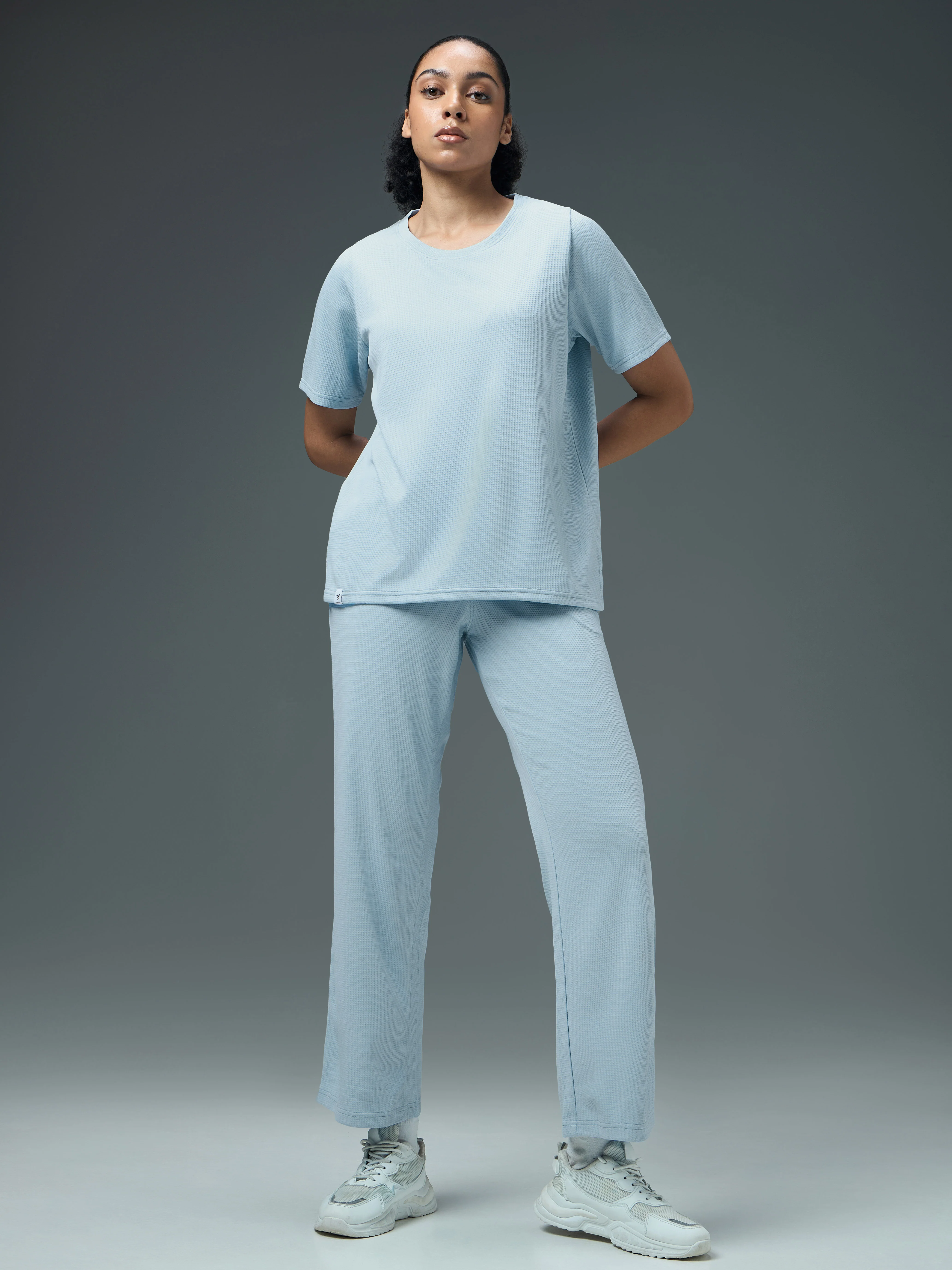 Women Cubic Melange Relaxed Fit Co-ord Set with DOUBLE COOL - Image 6