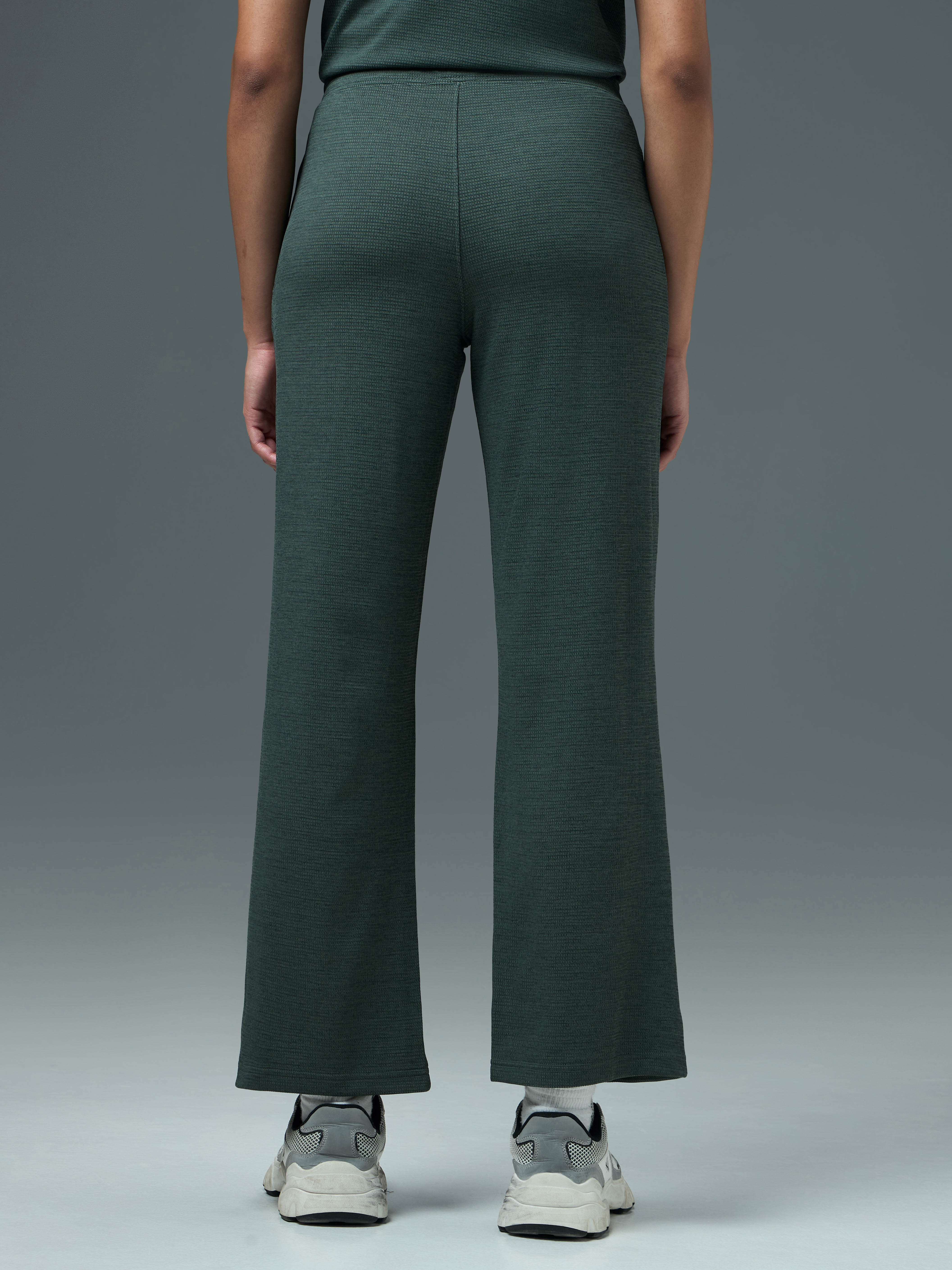 Women Cubic Melange Relaxed Fit Trackpants with DOUBLE COOL - Image 2