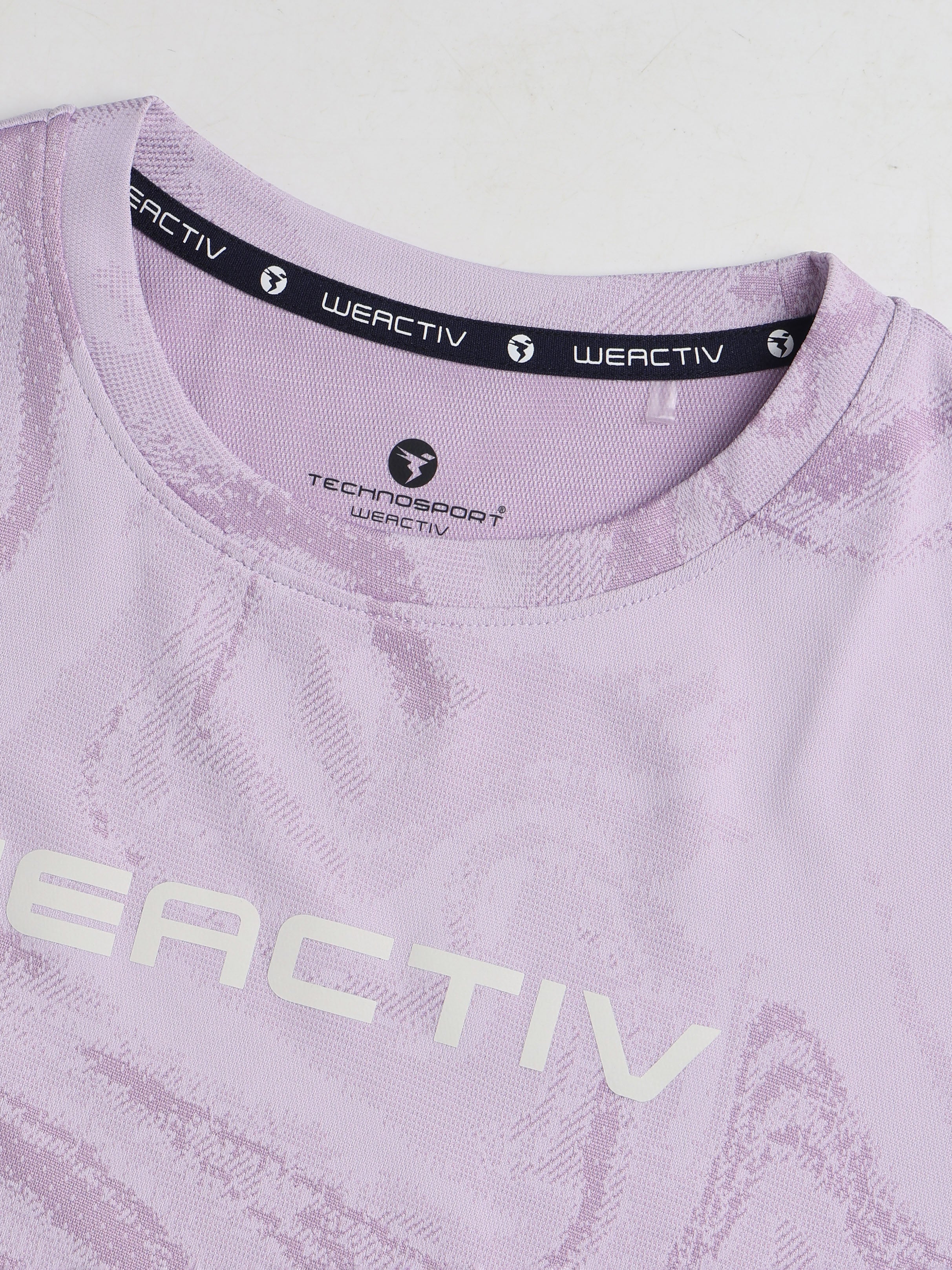 Women Jacquard Boxy Fit Round Neck T-shirt with DOUBLE COOL - Image 6