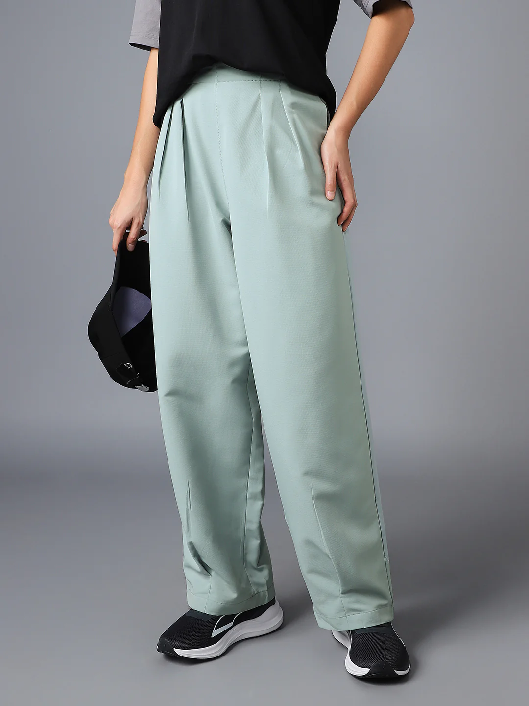 Women Korean Style Baggy Pants Wide Leg Trousers with TECHNOLITE - Image 4
