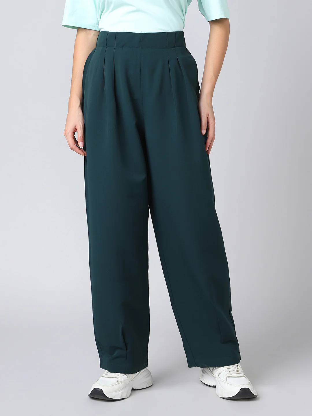 Women Korean Style Baggy Pants Wide Leg Trousers with TECHNOLITE - Image 2