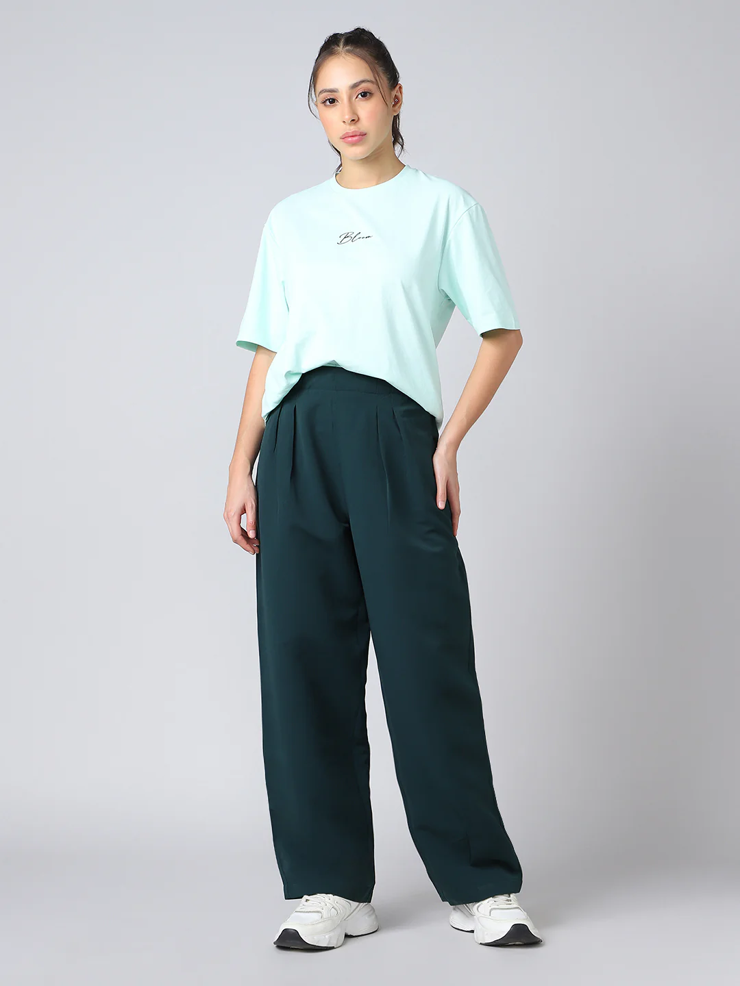 Women Korean Style Baggy Pants Wide Leg Trousers with TECHNOLITE - Image 6