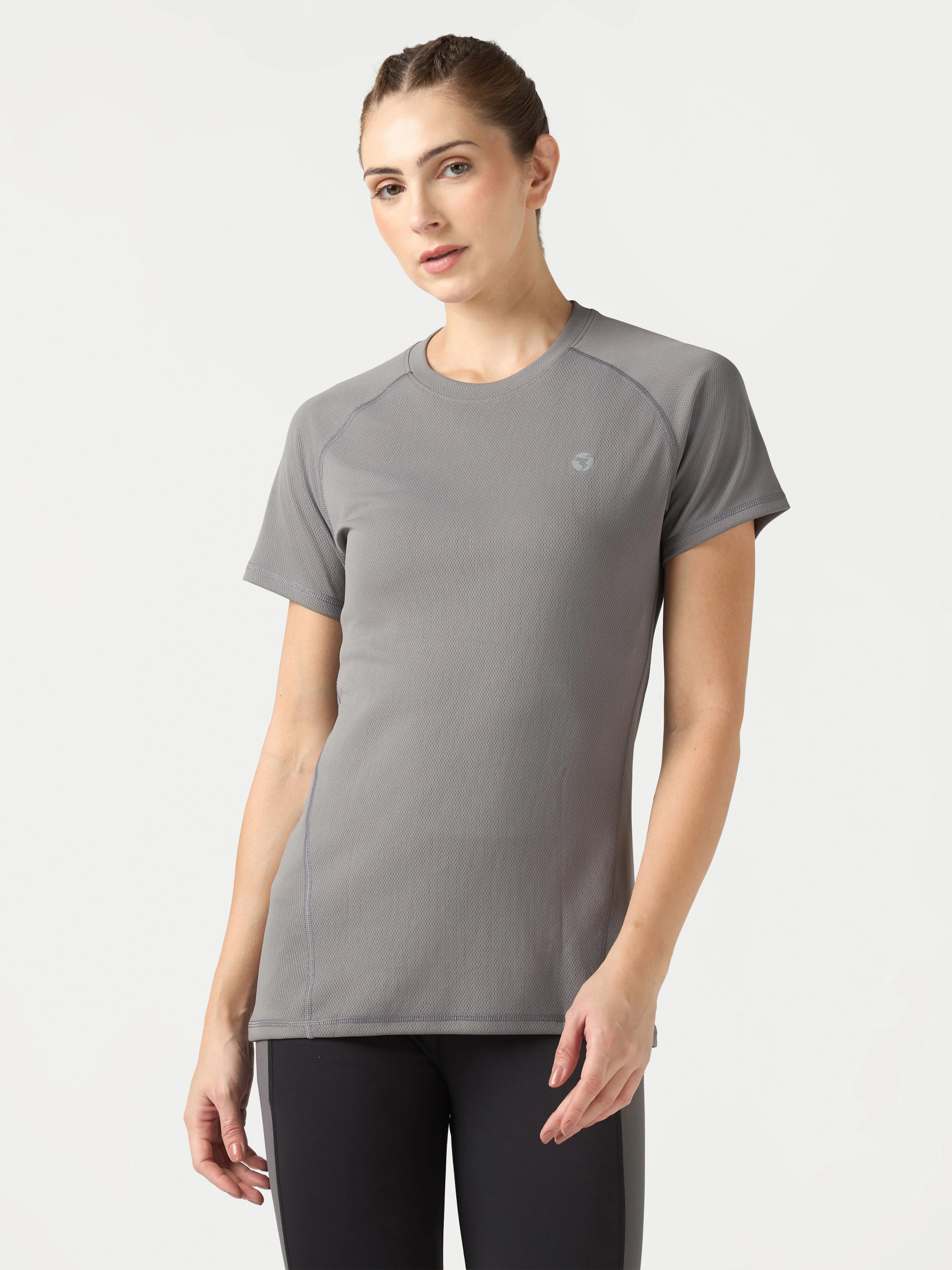 Women Pack of 2 Slim Fit Round Neck Sports Tee for Running, Gym & Yoga with TECHNO COOL - Image 2