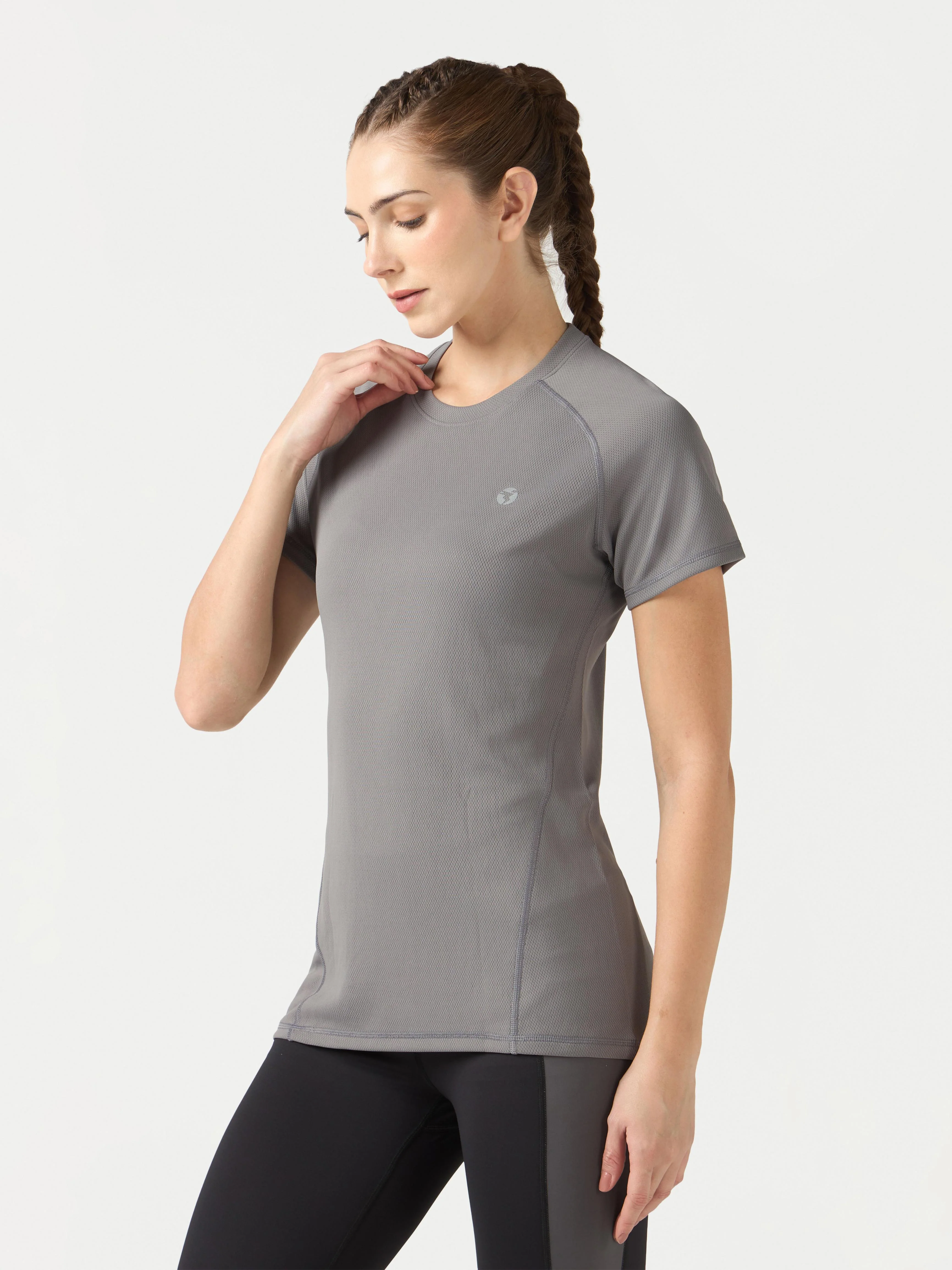 Women Pack of 2 Slim Fit Round Neck Sports Tee for Running, Gym & Yoga with TECHNO COOL - Image 4