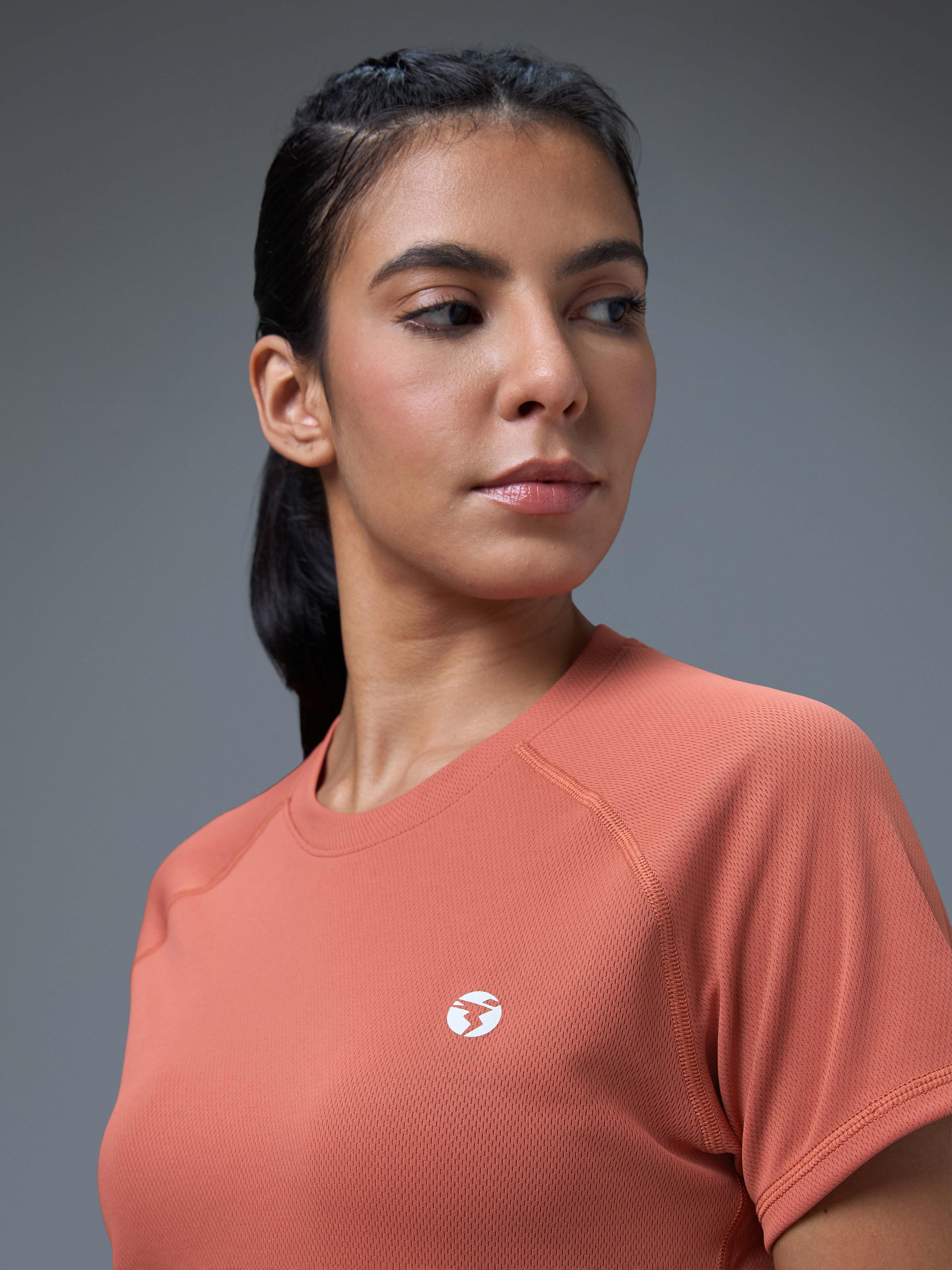 Women Pack of 2 Slim Fit Round Neck Sports Tee for Running, Gym & Yoga with TECHNO COOL - Image 6