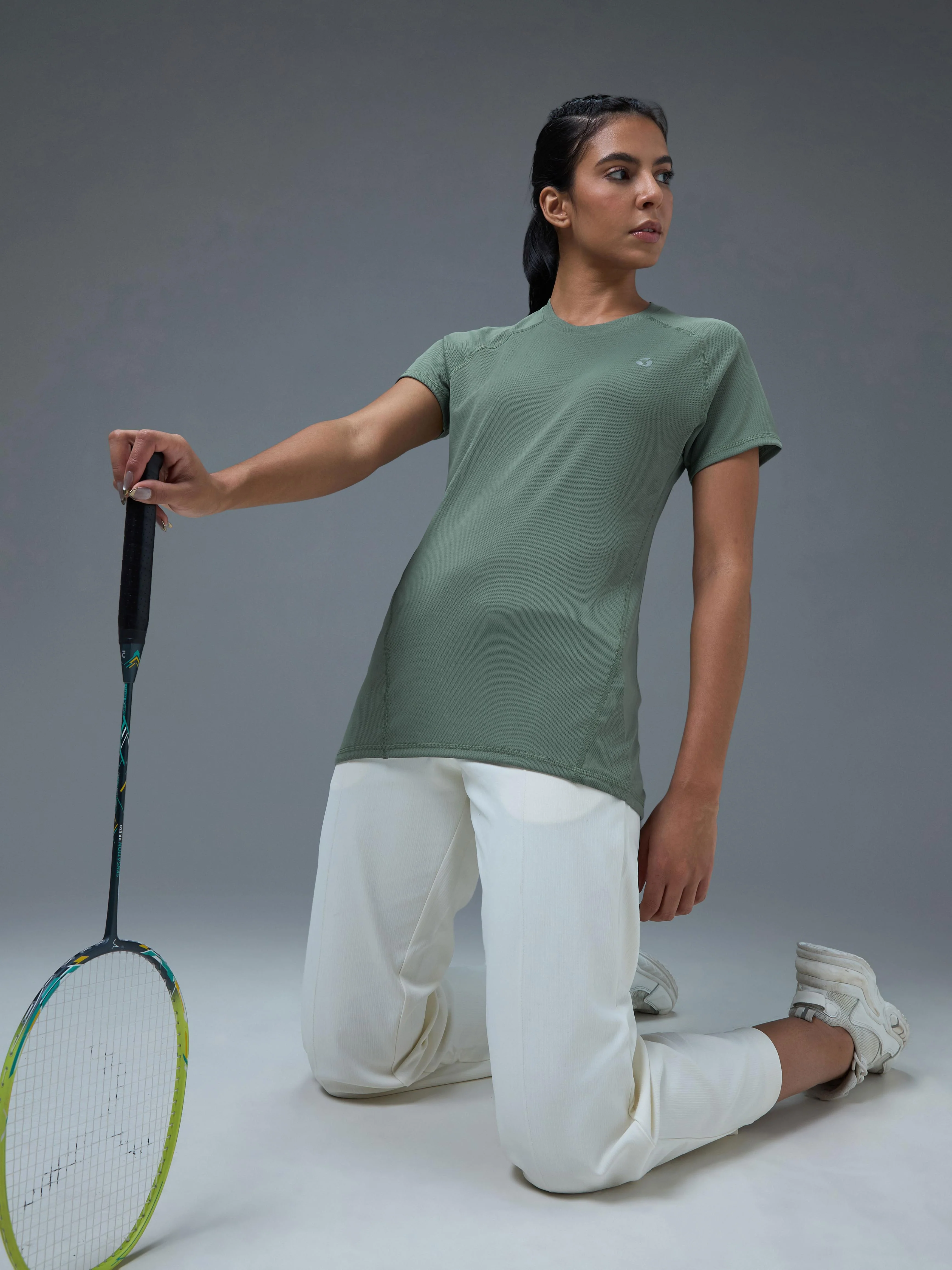 Women Pack of 2 Slim Fit Round Neck Sports Tee for Running, Gym & Yoga with TECHNO COOL - Image 7