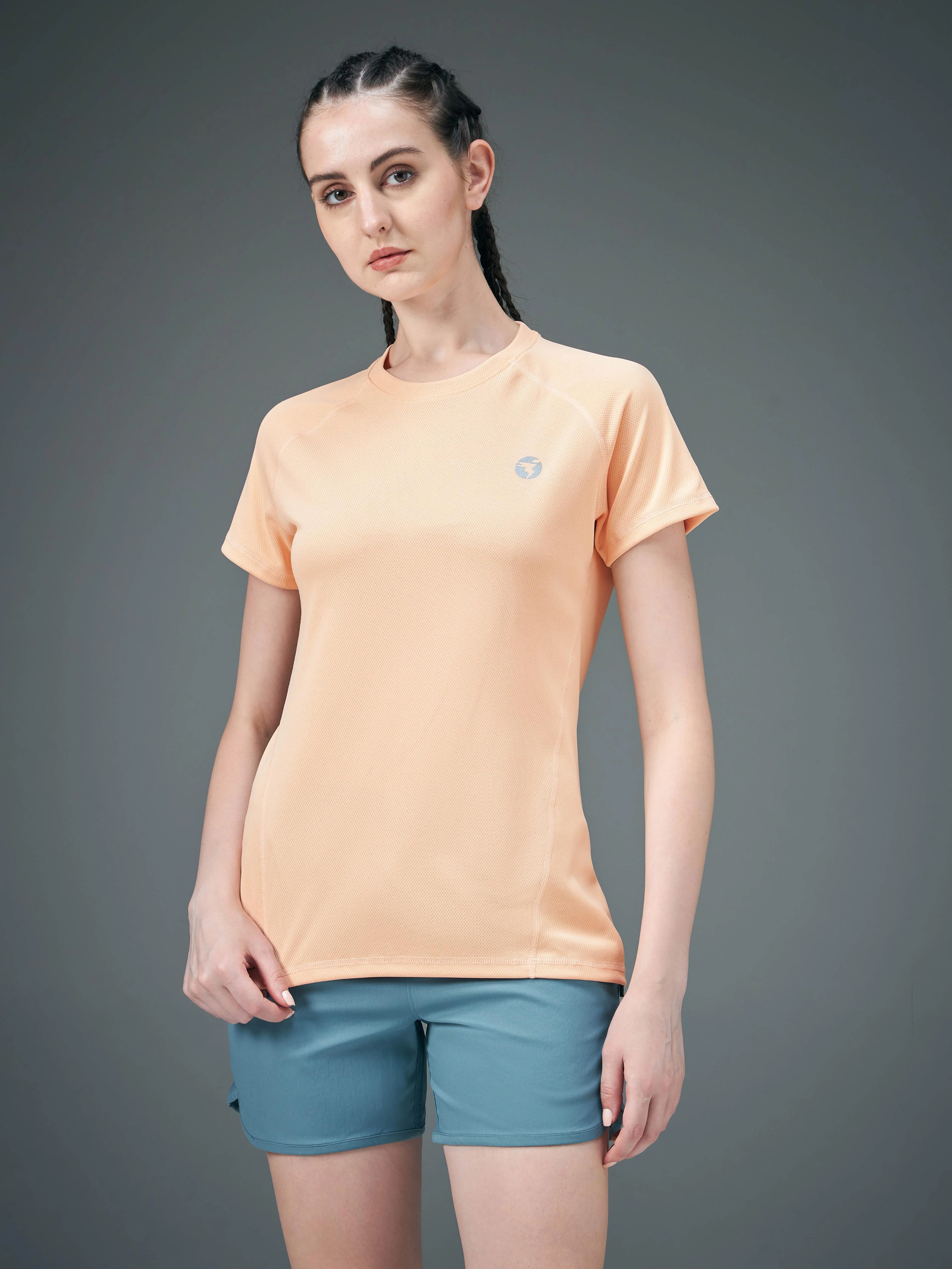 Women Pack of 2 Slim Fit Round Neck Sports Tee for Running, Gym & Yoga with TECHNO COOL - Image 2