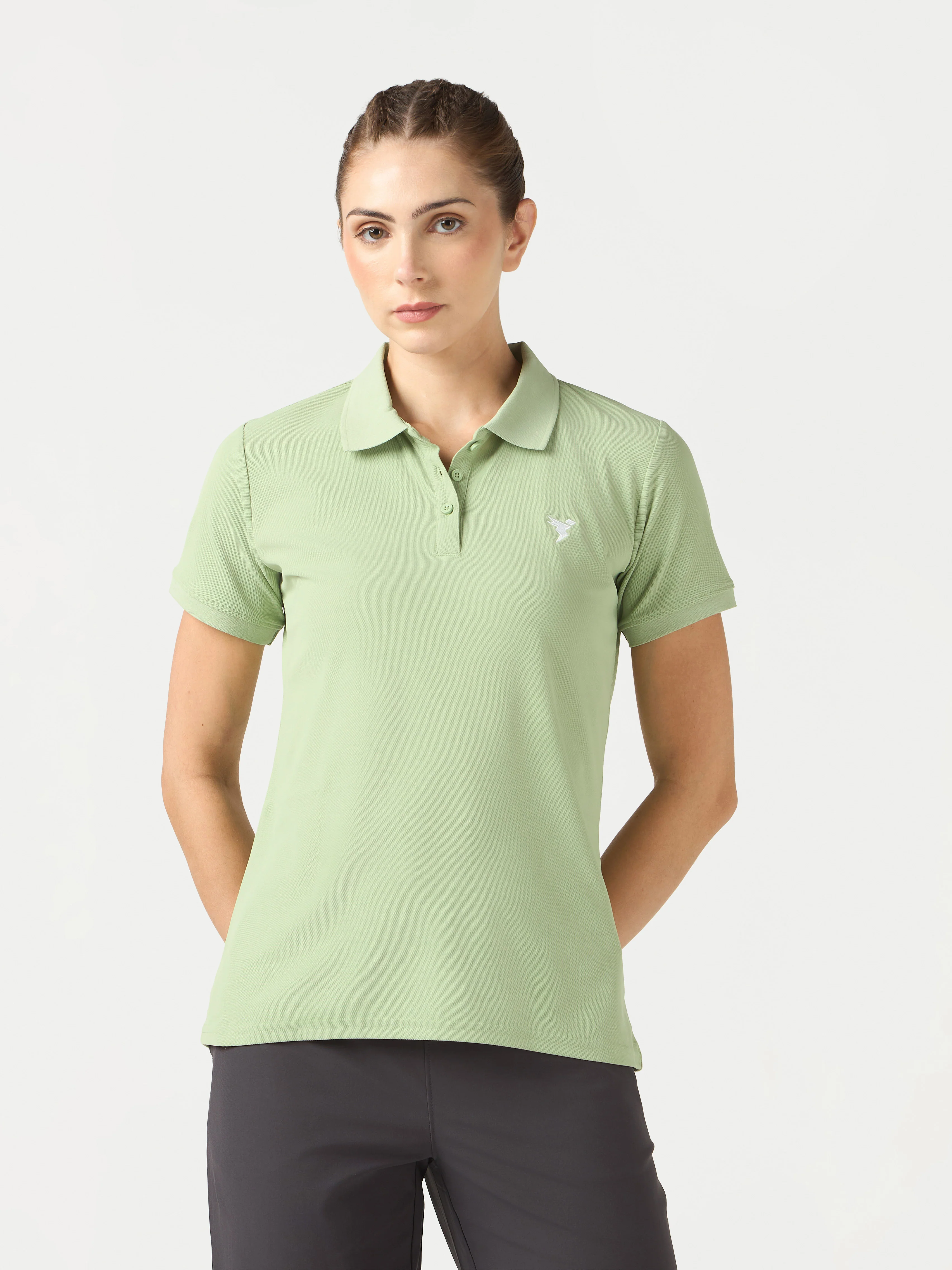 Women Pack of 2 Solid Slim Fit Polo T-shirt with MATPIQ - Image 5