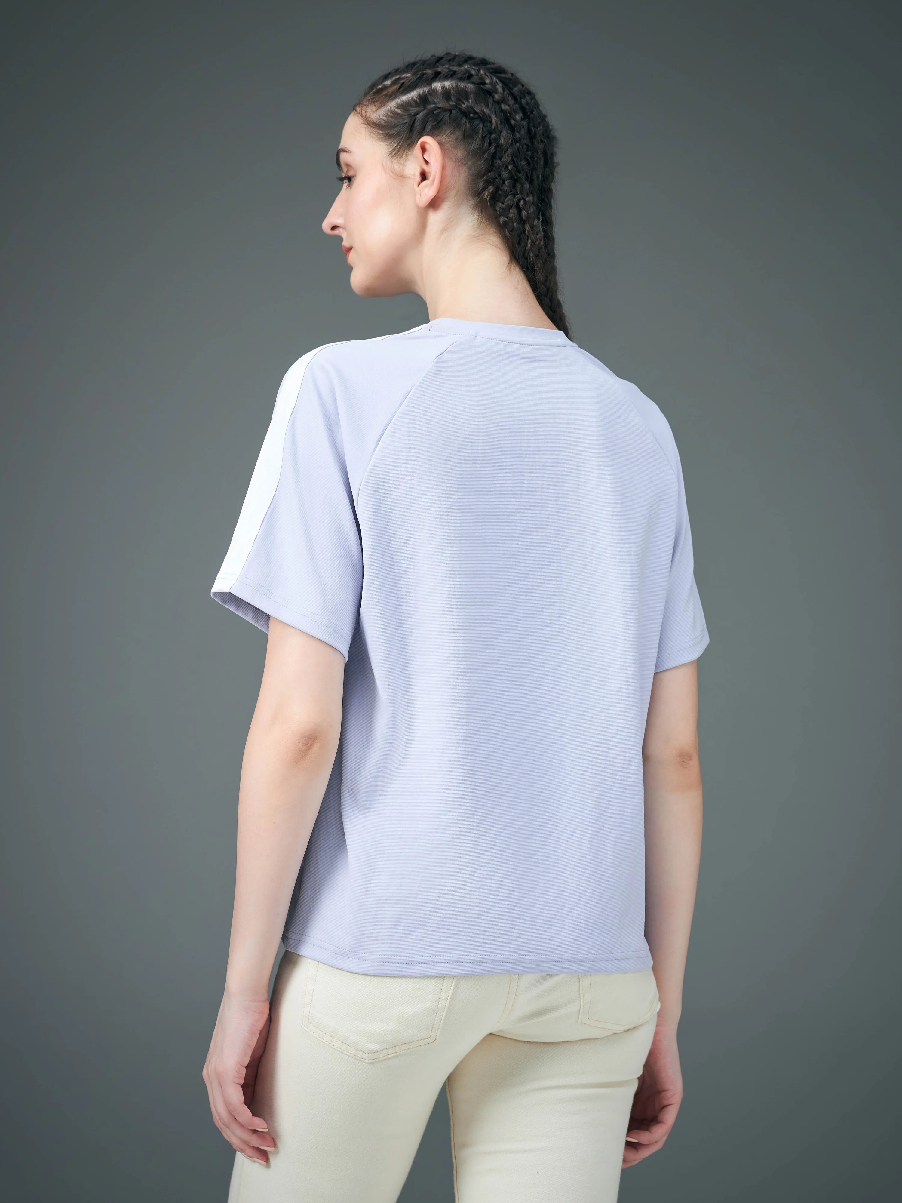 Women Printed Relaxed Fit Round Neck T-shirt with ELASTOPLUS - Image 3