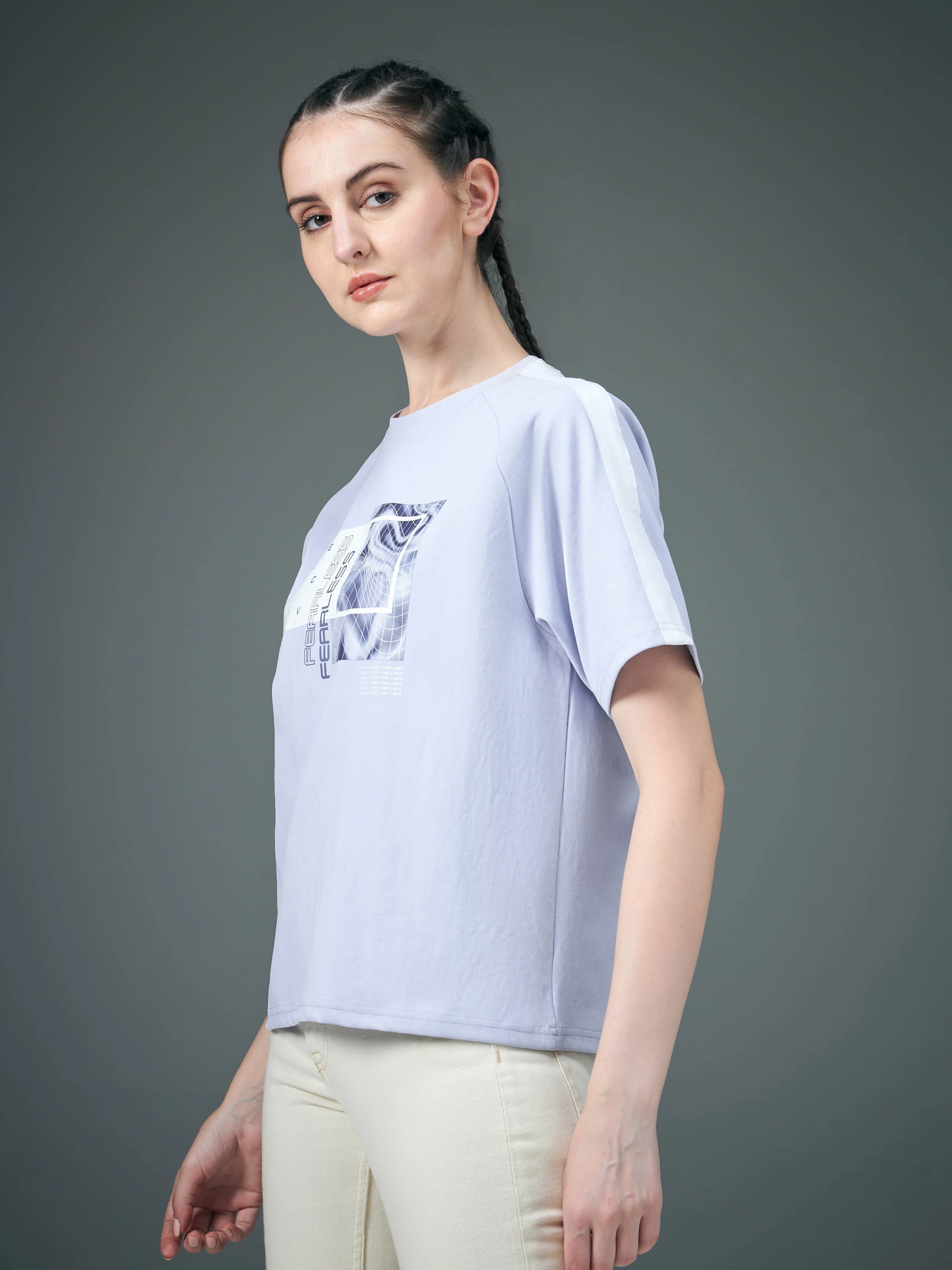 Women Printed Relaxed Fit Round Neck T-shirt with ELASTOPLUS - Image 4