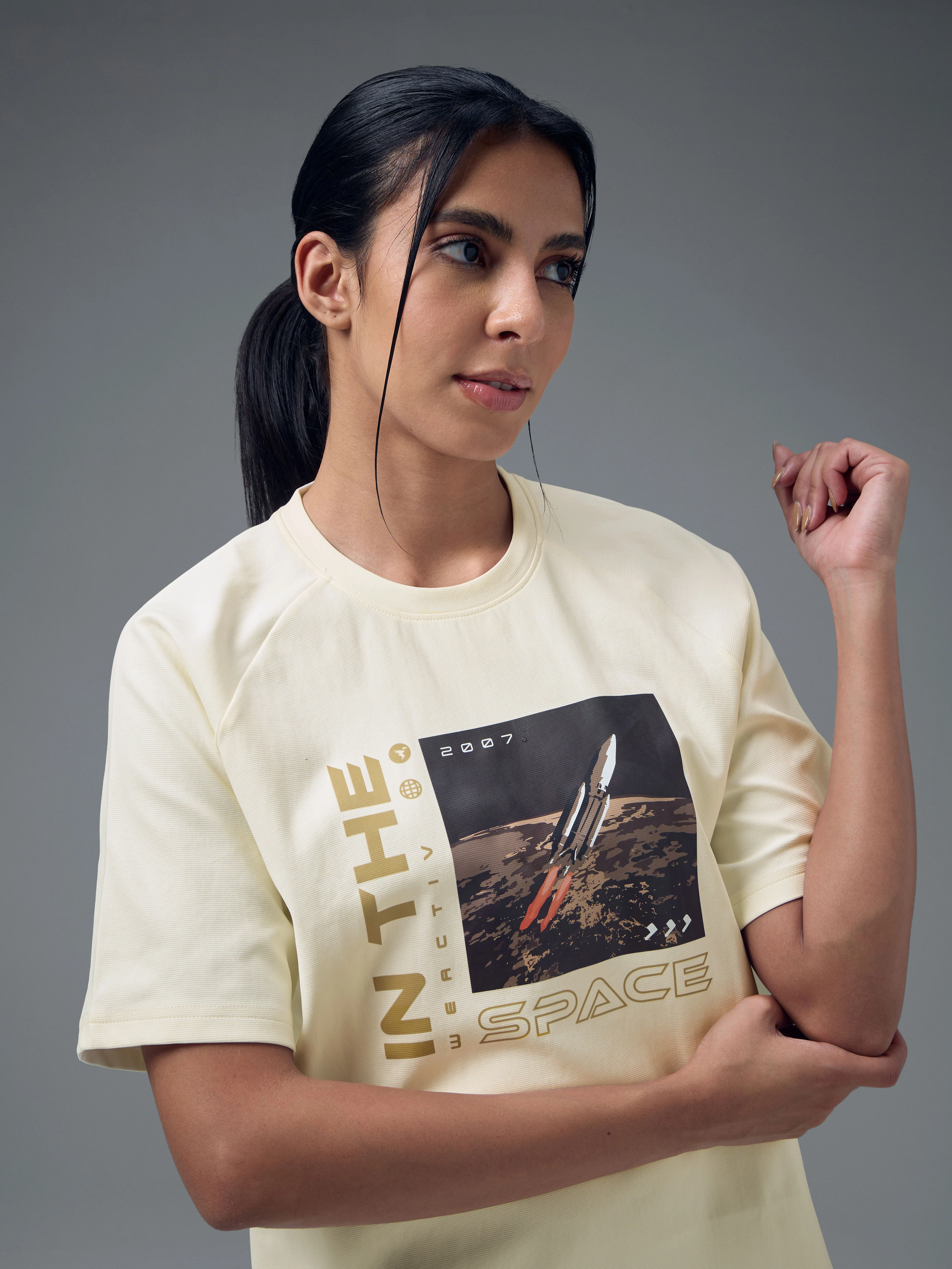 Women Printed Relaxed Fit Round Neck T-shirt with ELASTOPLUS - Image 6