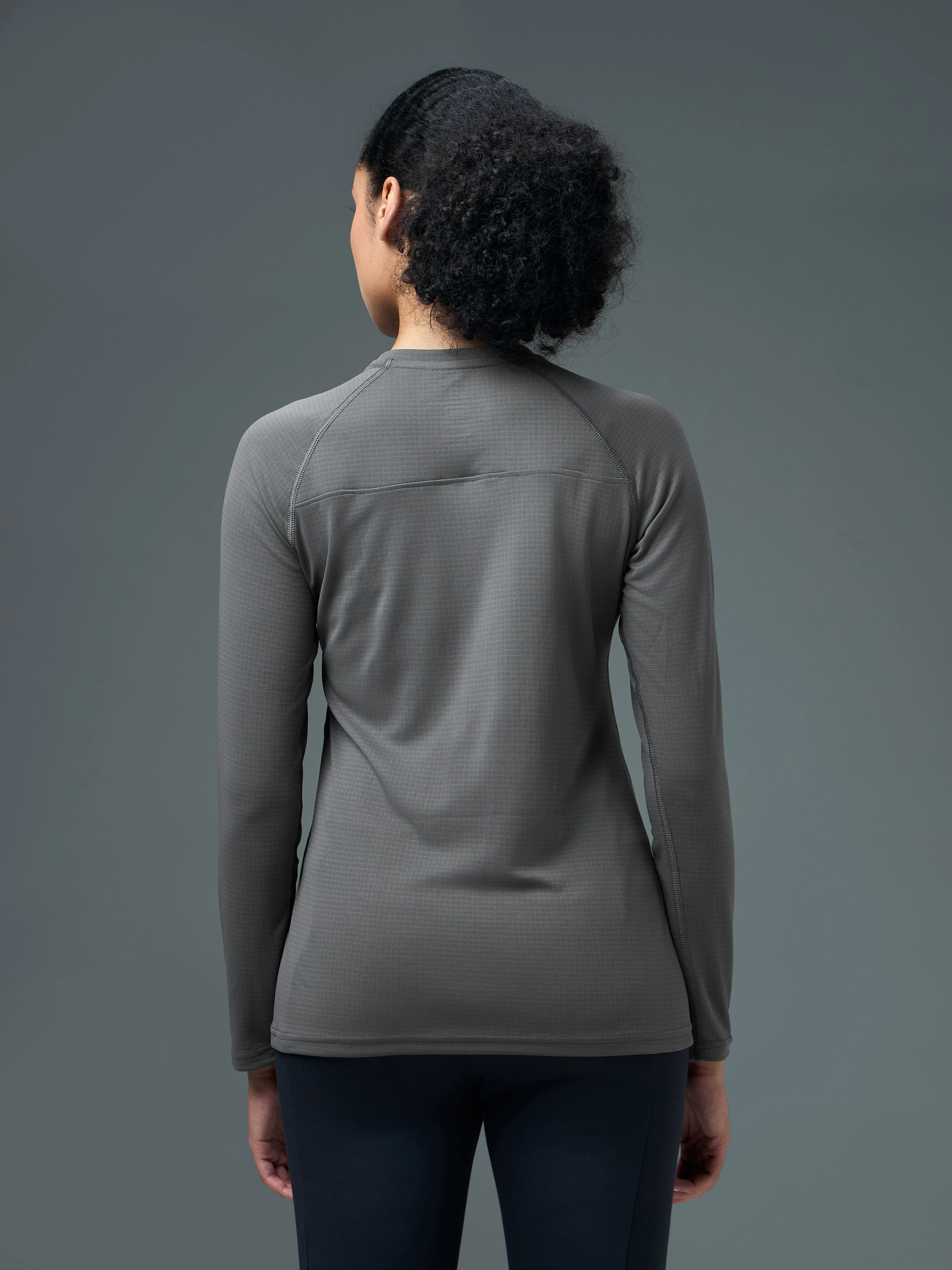 Women Printed Slim Fit Round Neck Sports Tee for Yoga & Fitness with TECHNOCOOL+ - Image 3