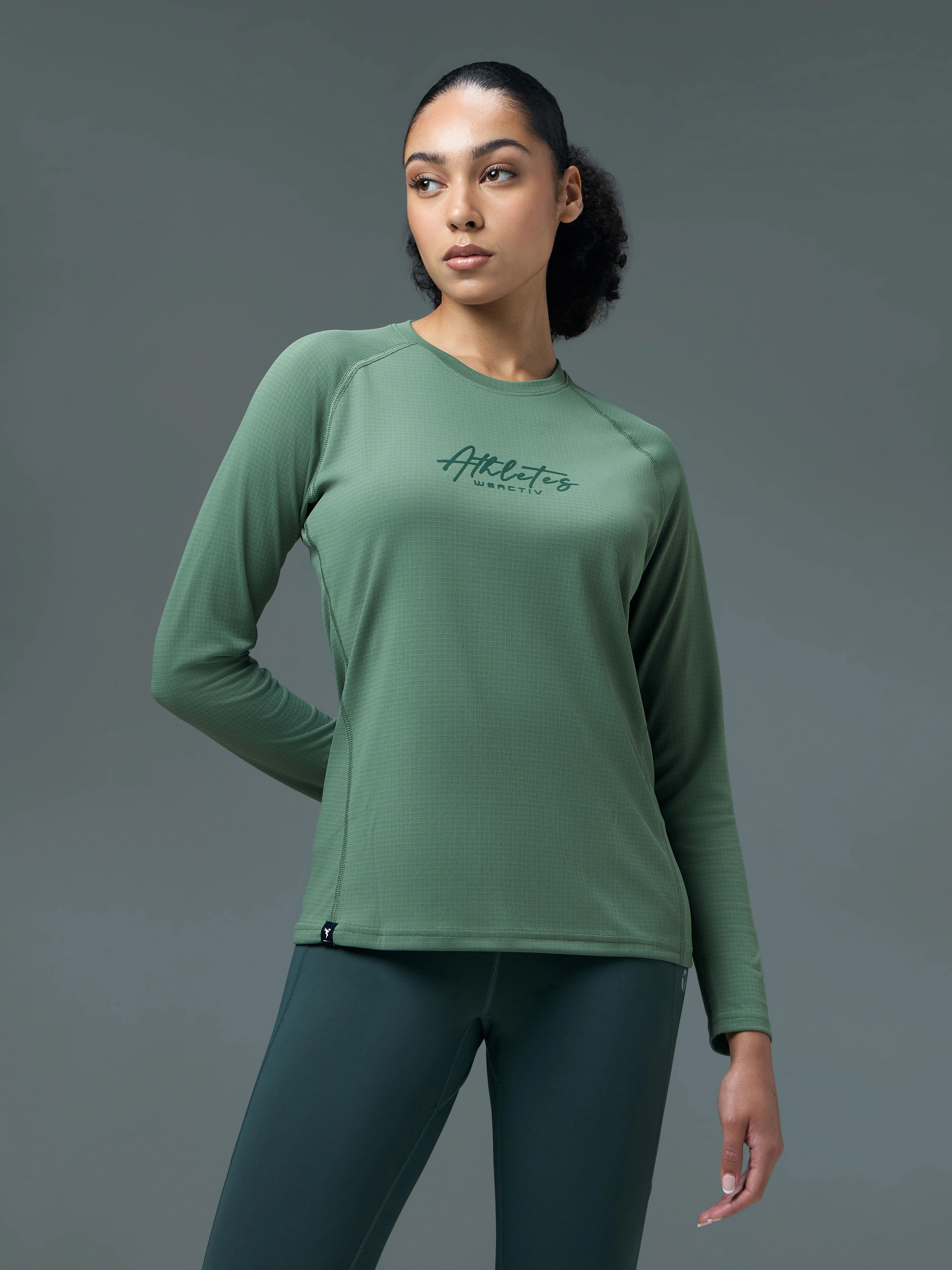 Women Printed Slim Fit Round Neck Sports Tee for Yoga & Fitness with TECHNOCOOL+ - Image 2