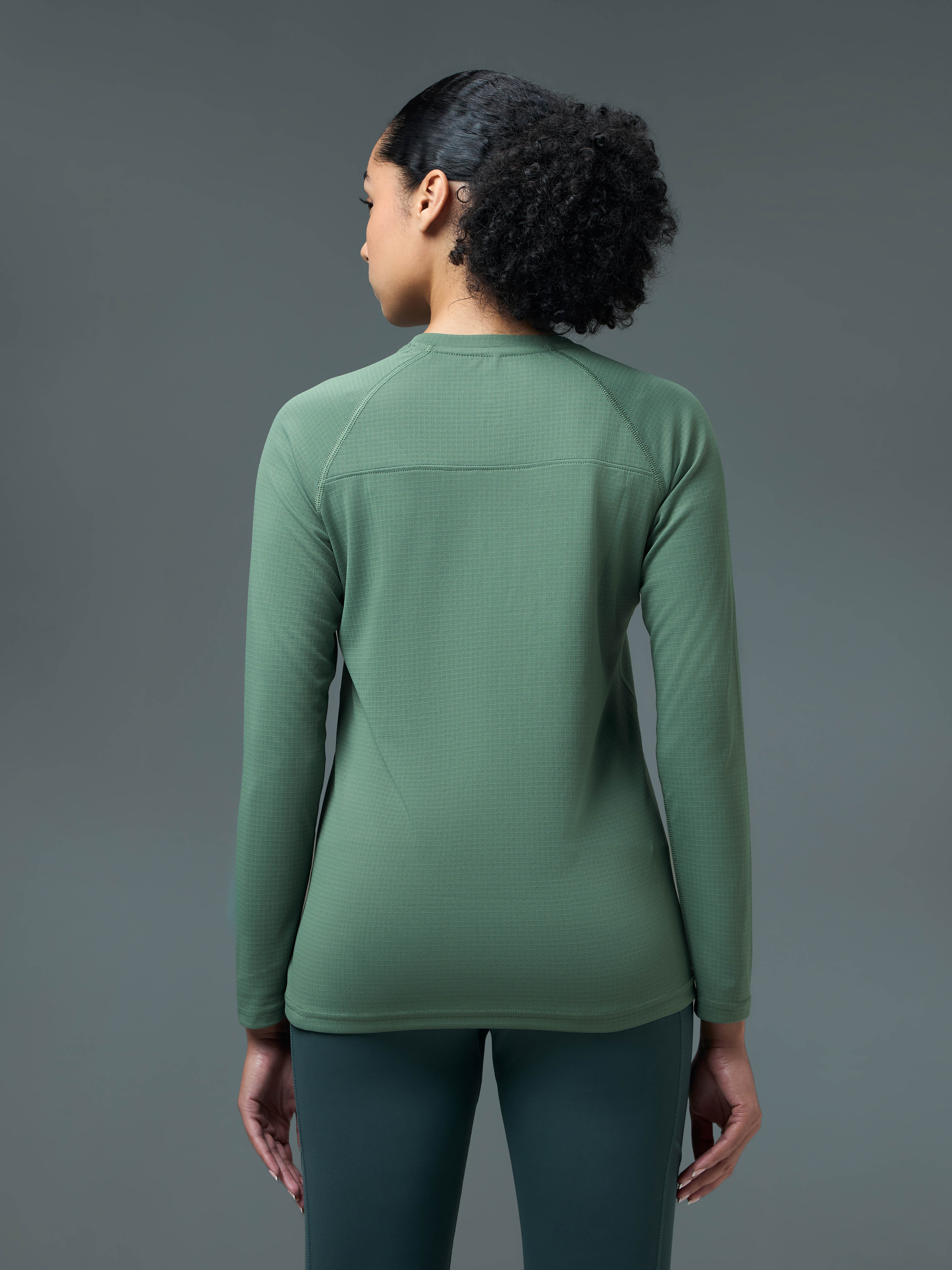 Women Printed Slim Fit Round Neck Sports Tee for Yoga & Fitness with TECHNOCOOL+ - Image 3