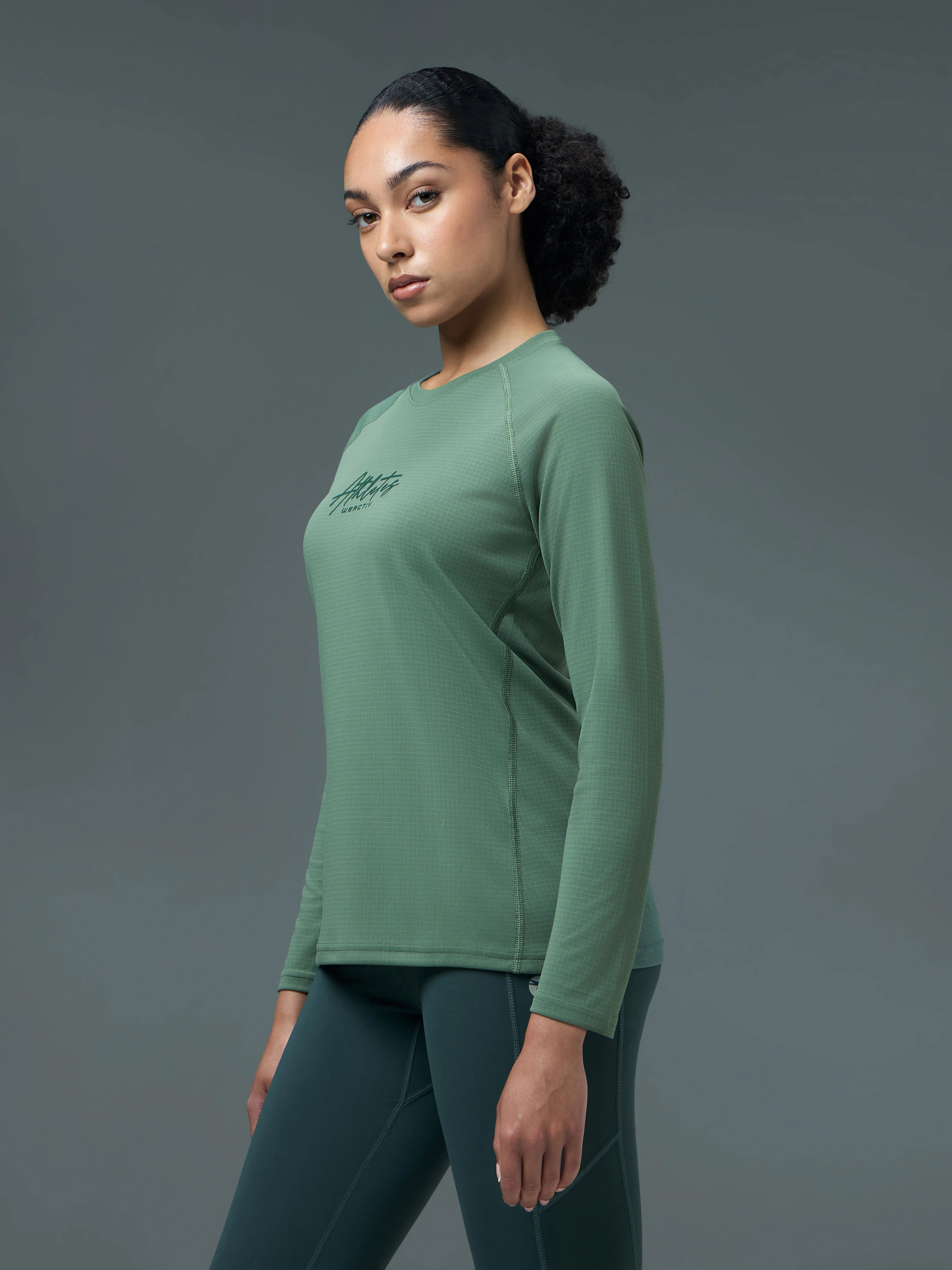 Women Printed Slim Fit Round Neck Sports Tee for Yoga & Fitness with TECHNOCOOL+ - Image 4