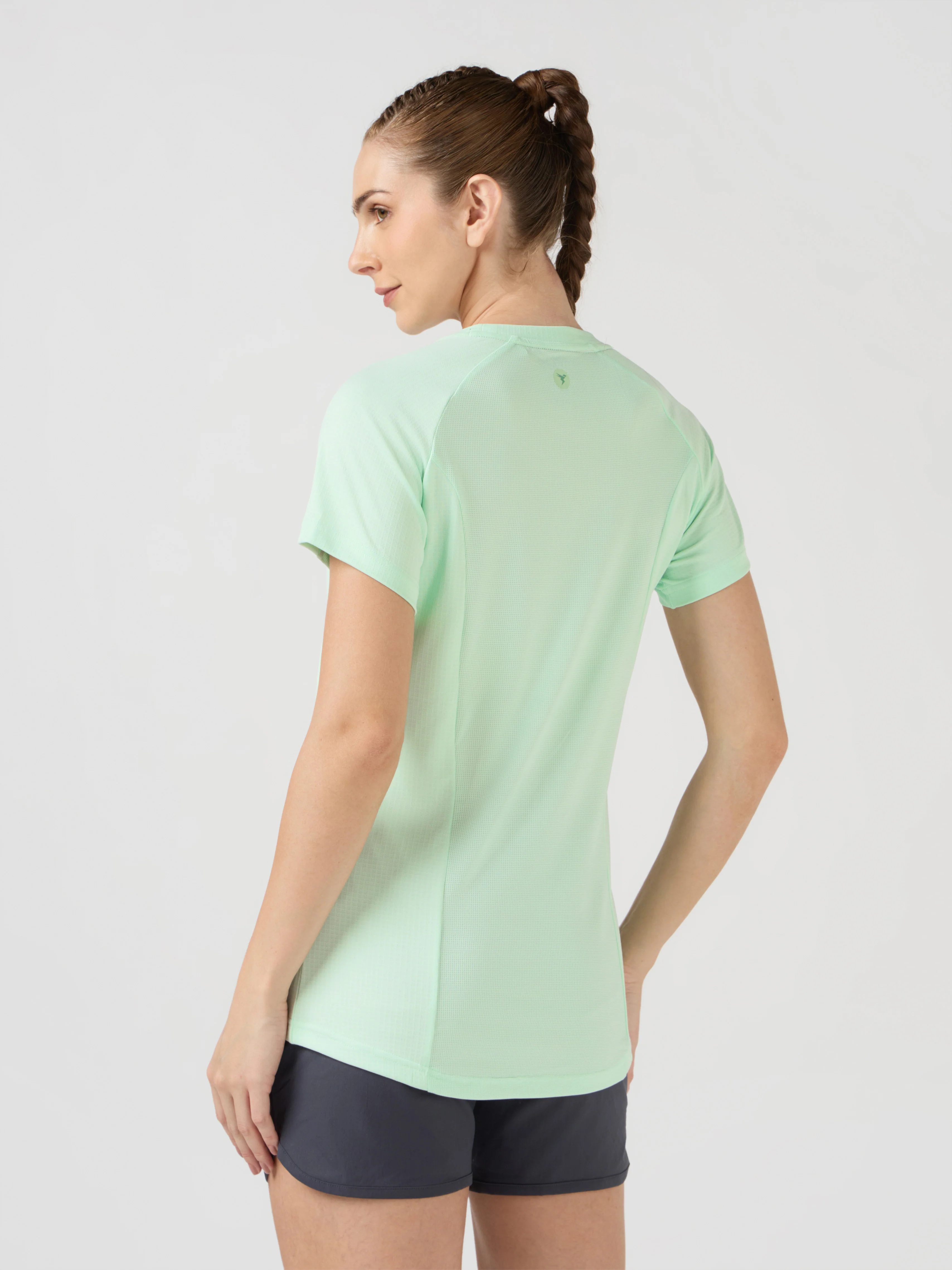 Women Printed Slim Fit Round Neck Sports Tee  with TECHNOCOOL+ - Image 3