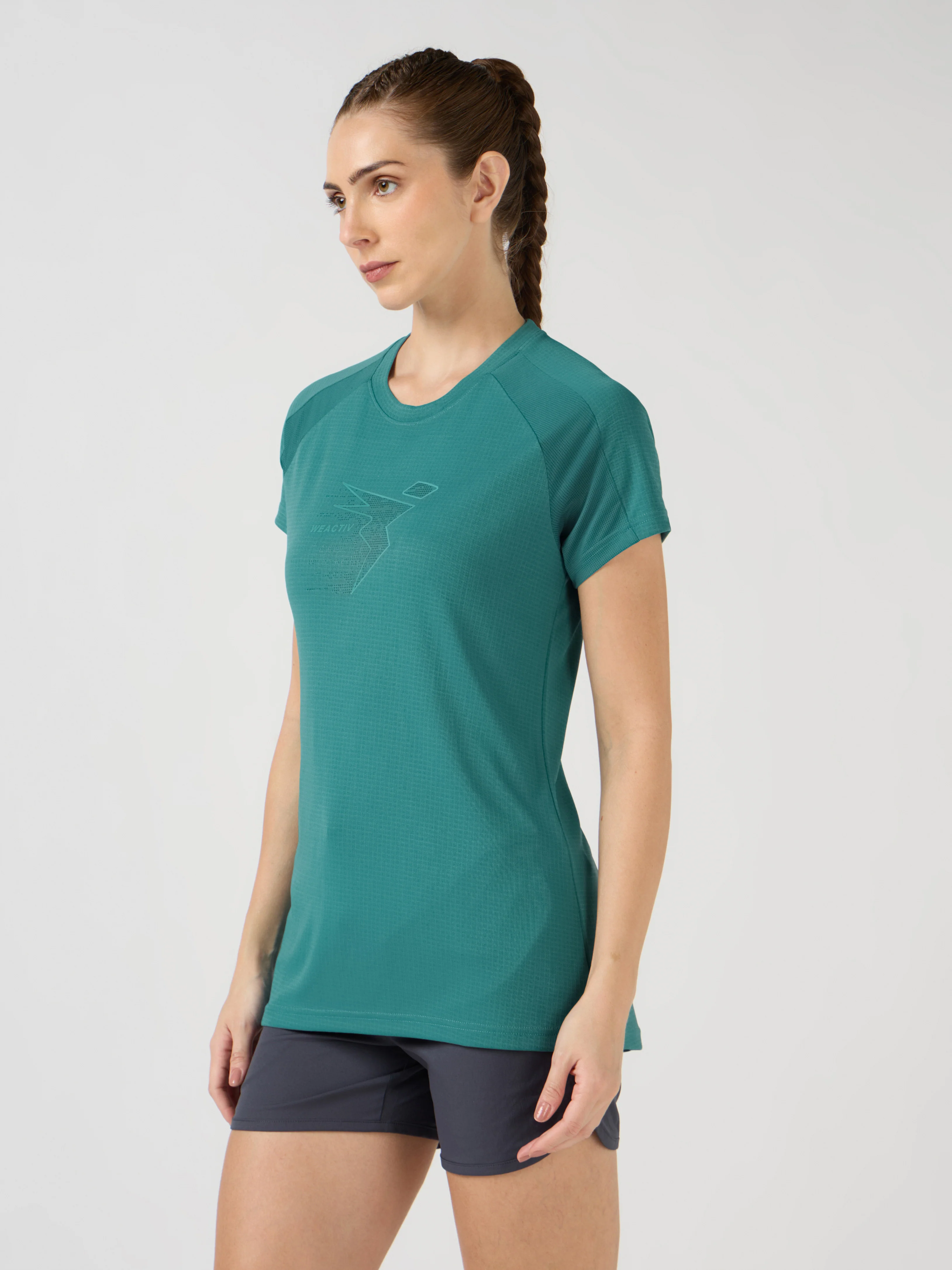 Women Printed Slim Fit Round Neck Sports Tee  with TECHNOCOOL+ - Image 4