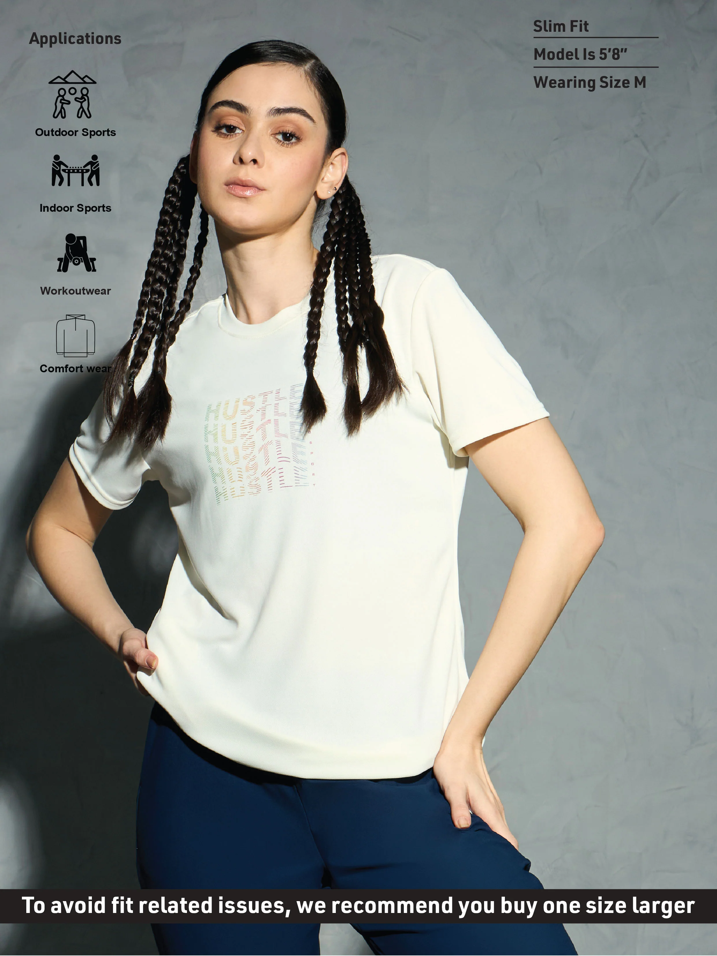 Women Printed Slim Fit Round Neck T-shirt with TECHNOCOOL+ - Image 4