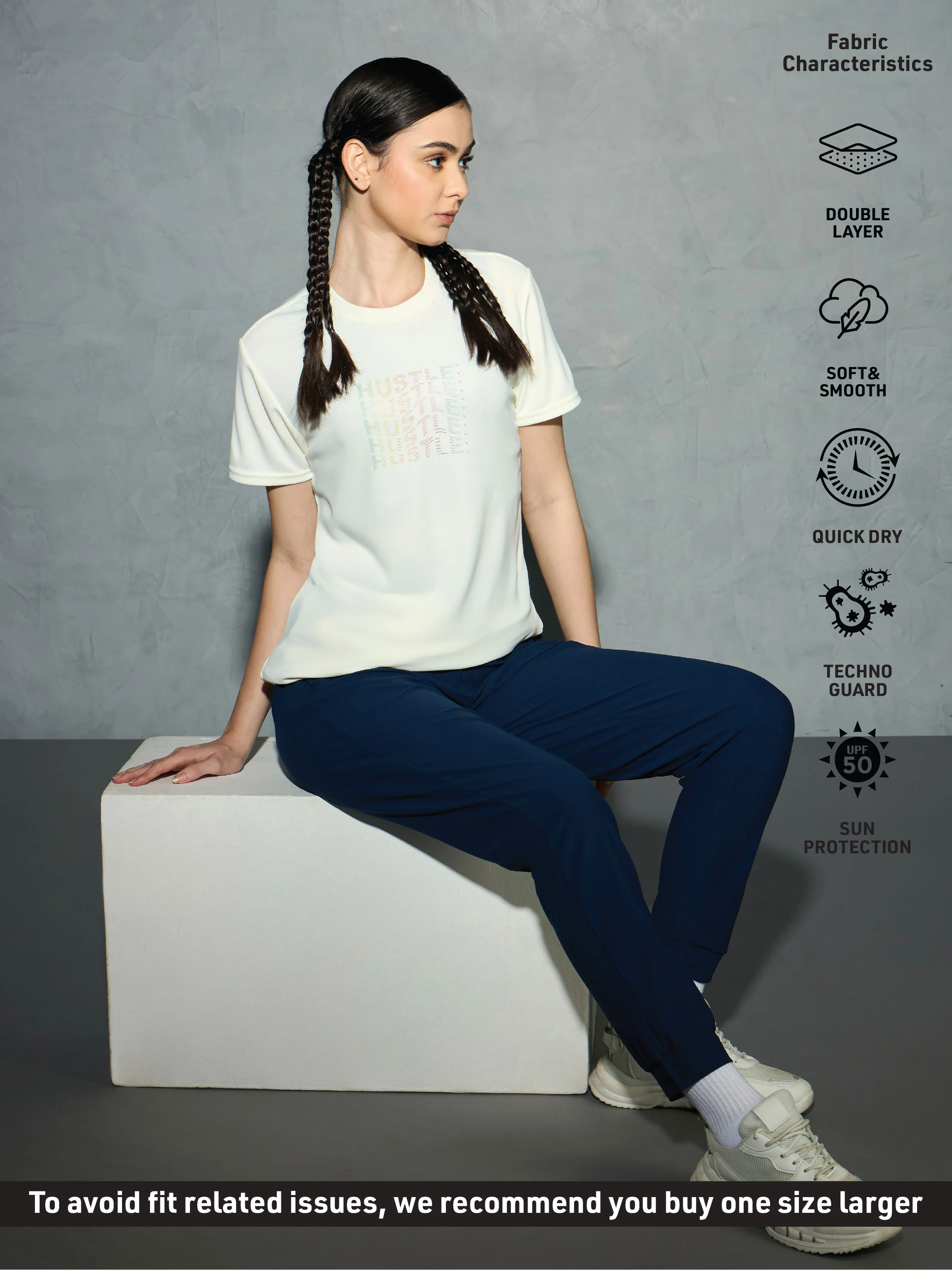 Women Printed Slim Fit Round Neck T-shirt with TECHNOCOOL+ - Image 5