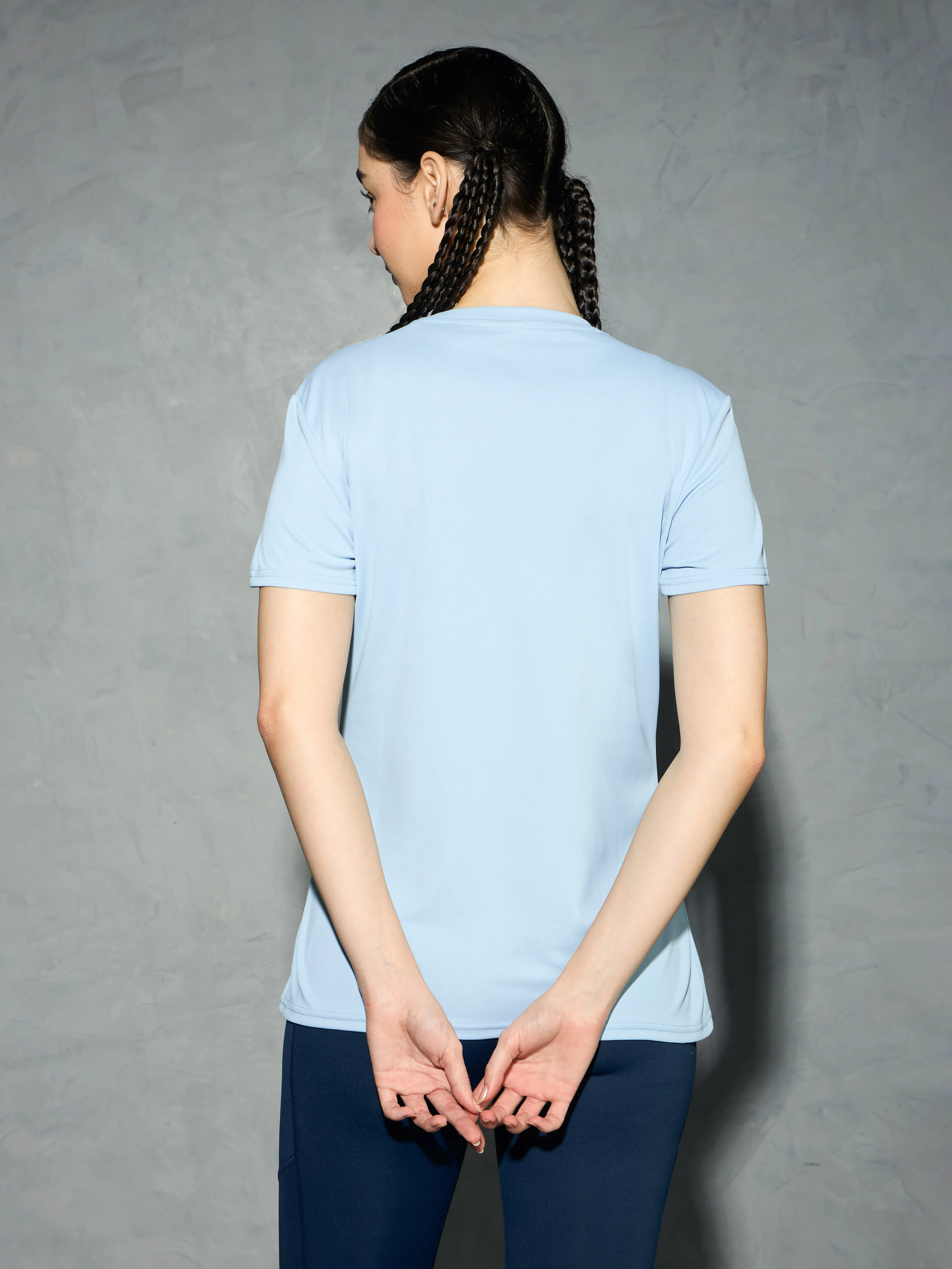 Women Printed Slim Fit Round Neck T-shirt with TECHNOCOOL+ - Image 3