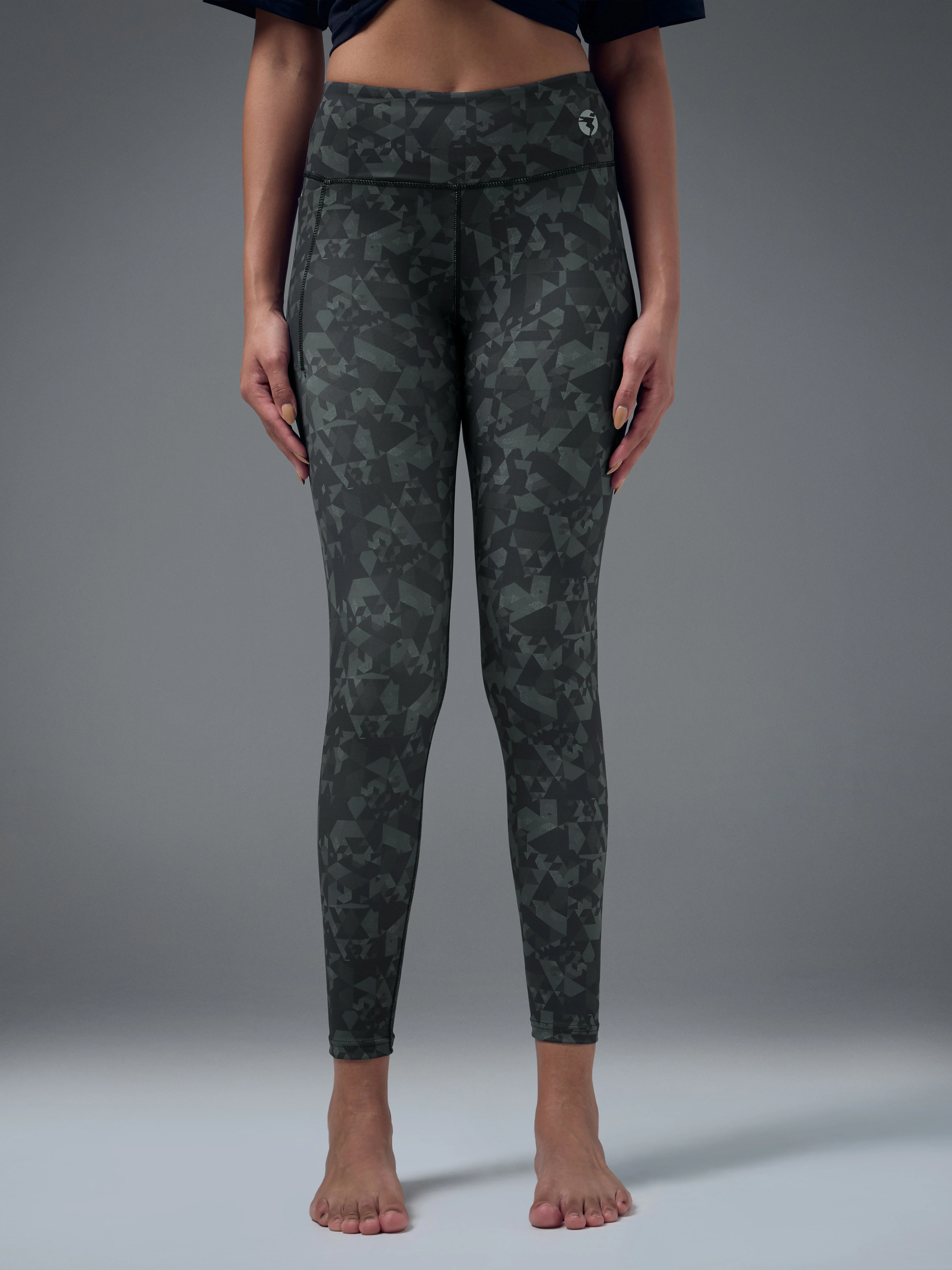 Women Printed Slim Fit Tights with ELASTO PLUS - Image 2