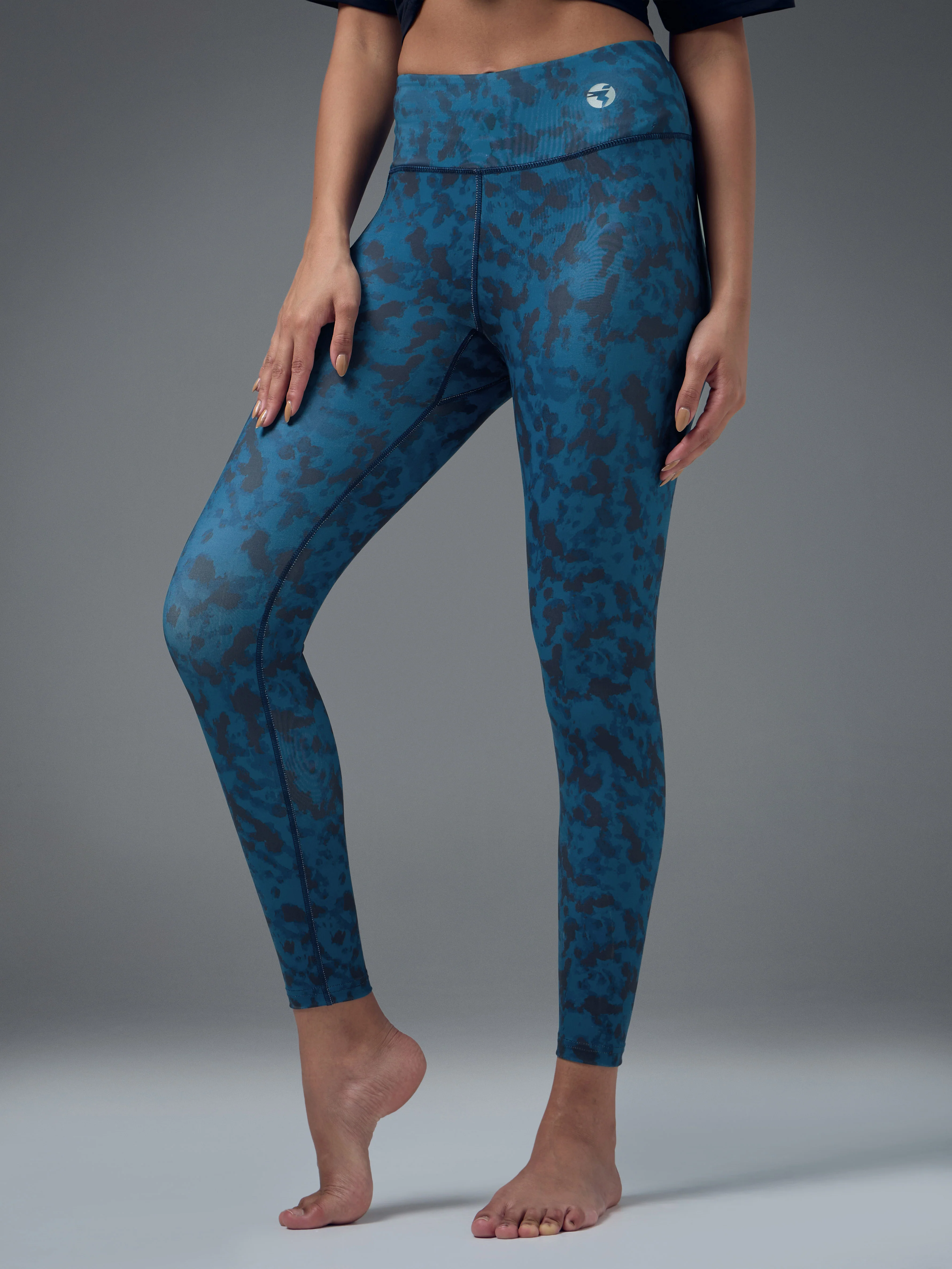 Women Printed Slim Fit Tights with ELASTO PLUS - Image 2