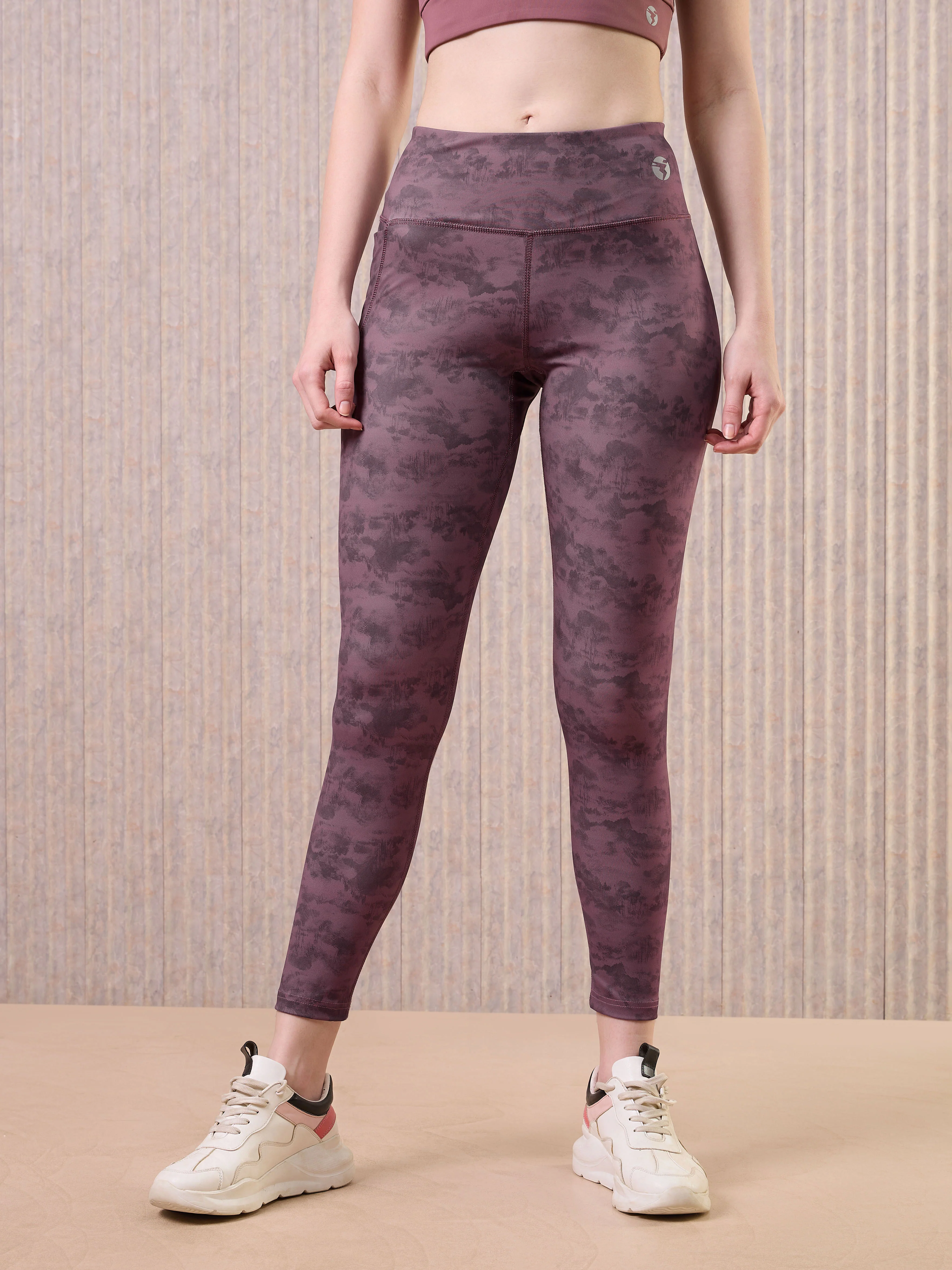 Women Printed Slim Fit Tights with ELASTO PLUS - Image 2
