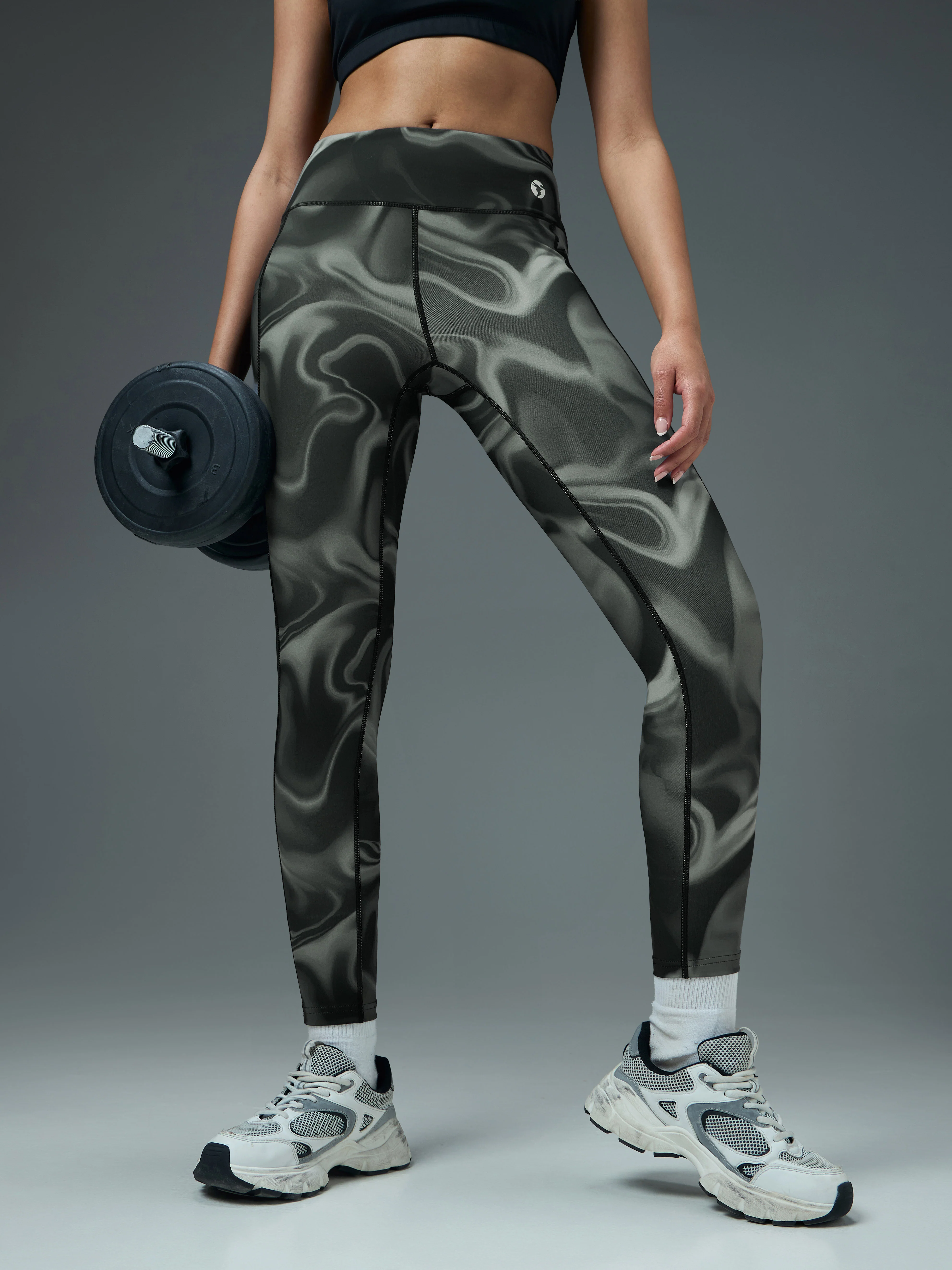 Women Printed Slim Fit Tights with ELASTO PLUS