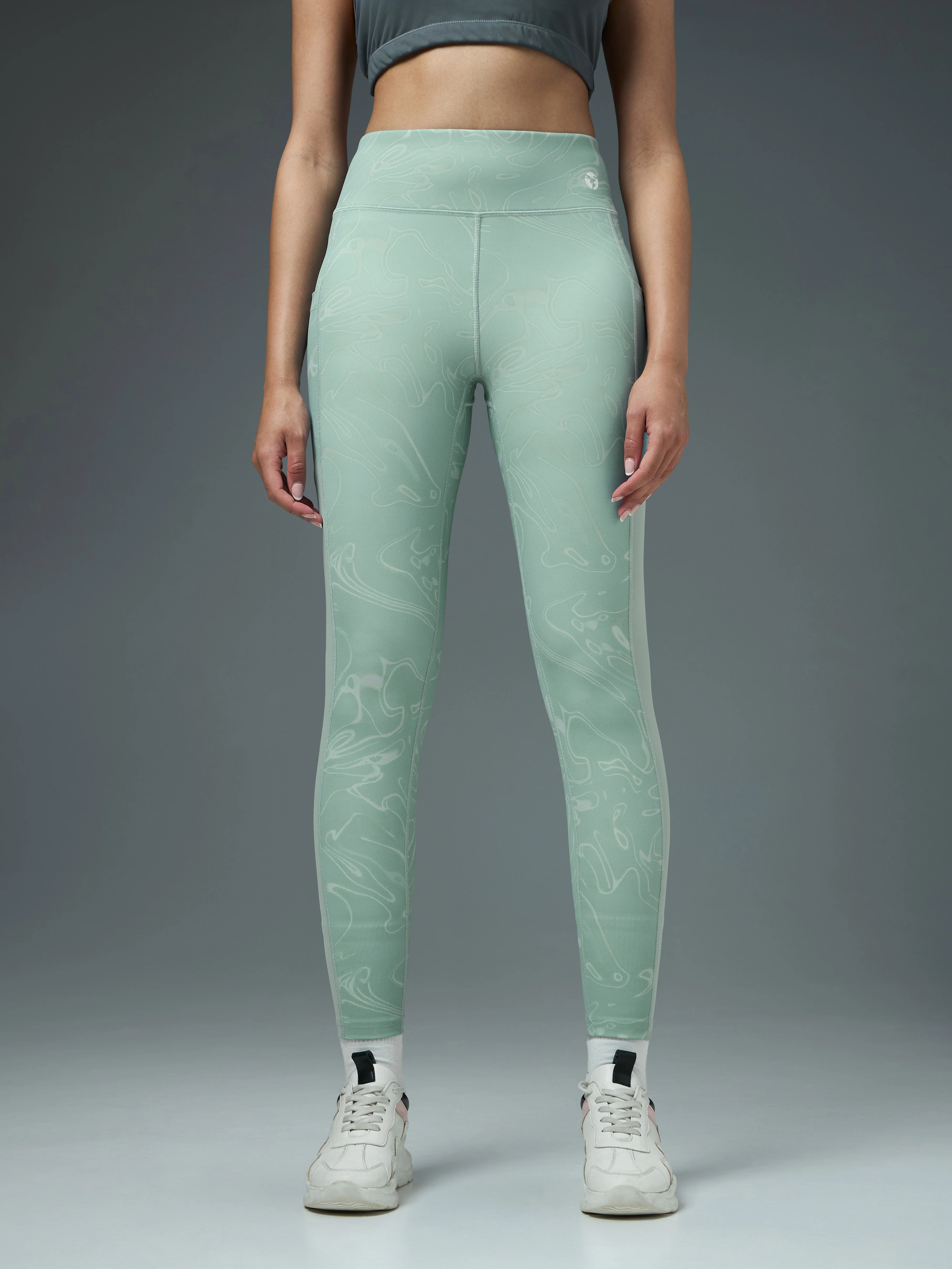 Women Printed Slim Fit Tights with ELASTO PLUS - Image 2