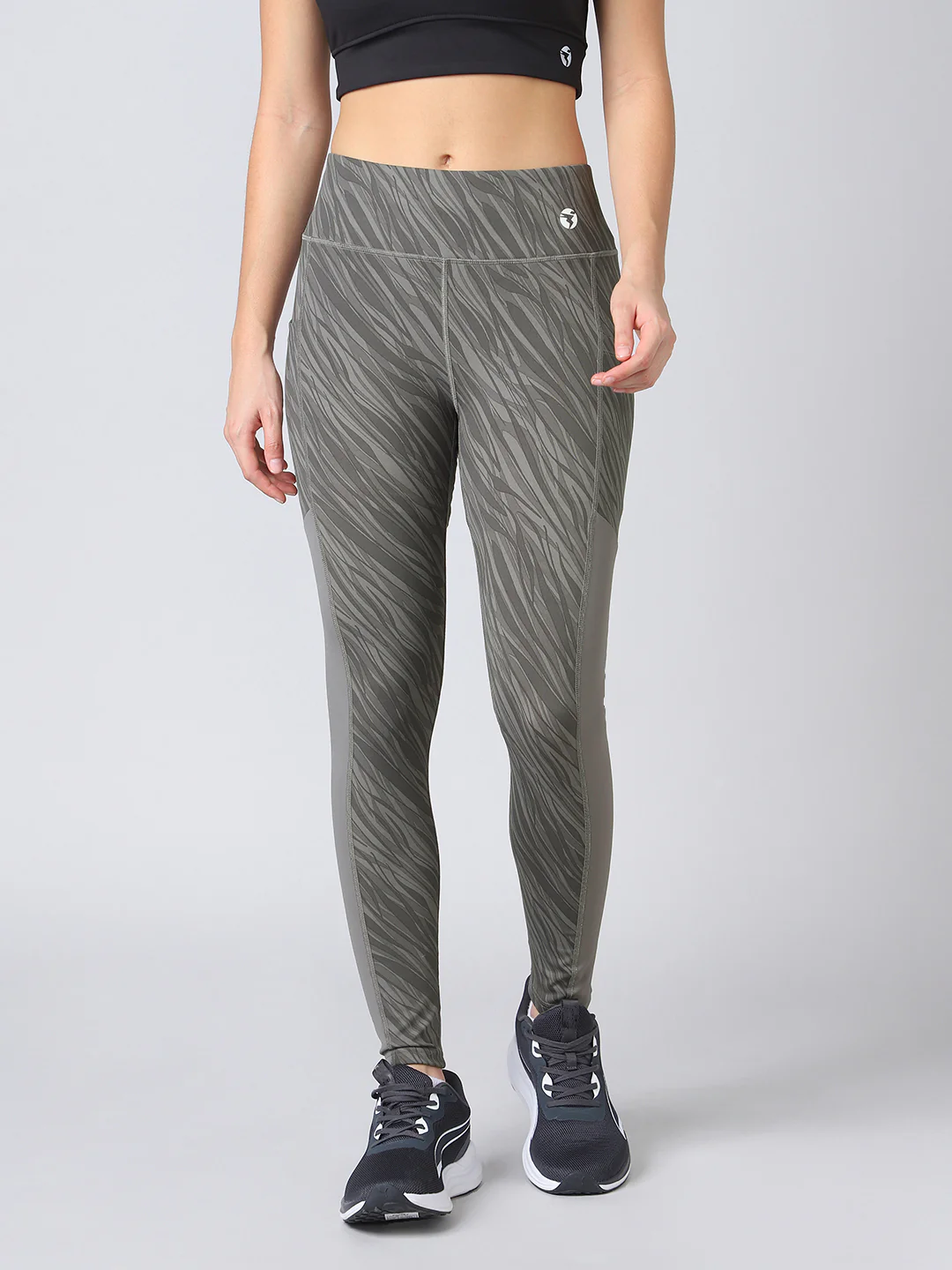 Women Printed Slim Fit Tights with ELASTO PLUS