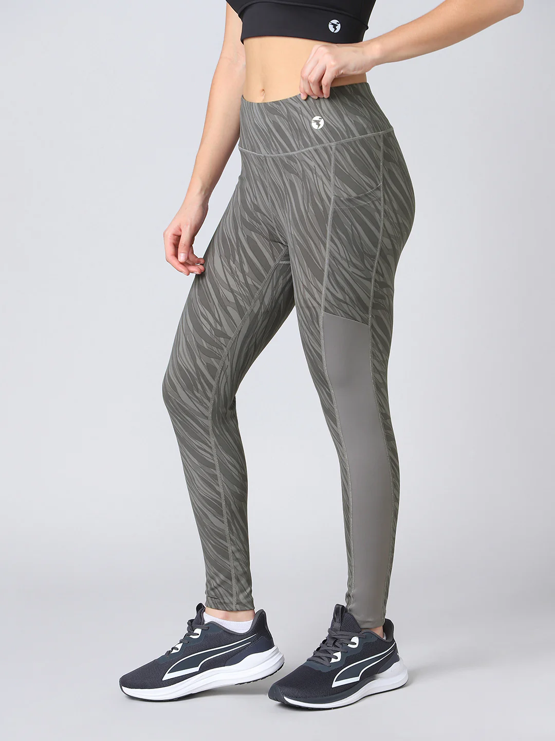 Women Printed Slim Fit Tights with ELASTO PLUS - Image 3