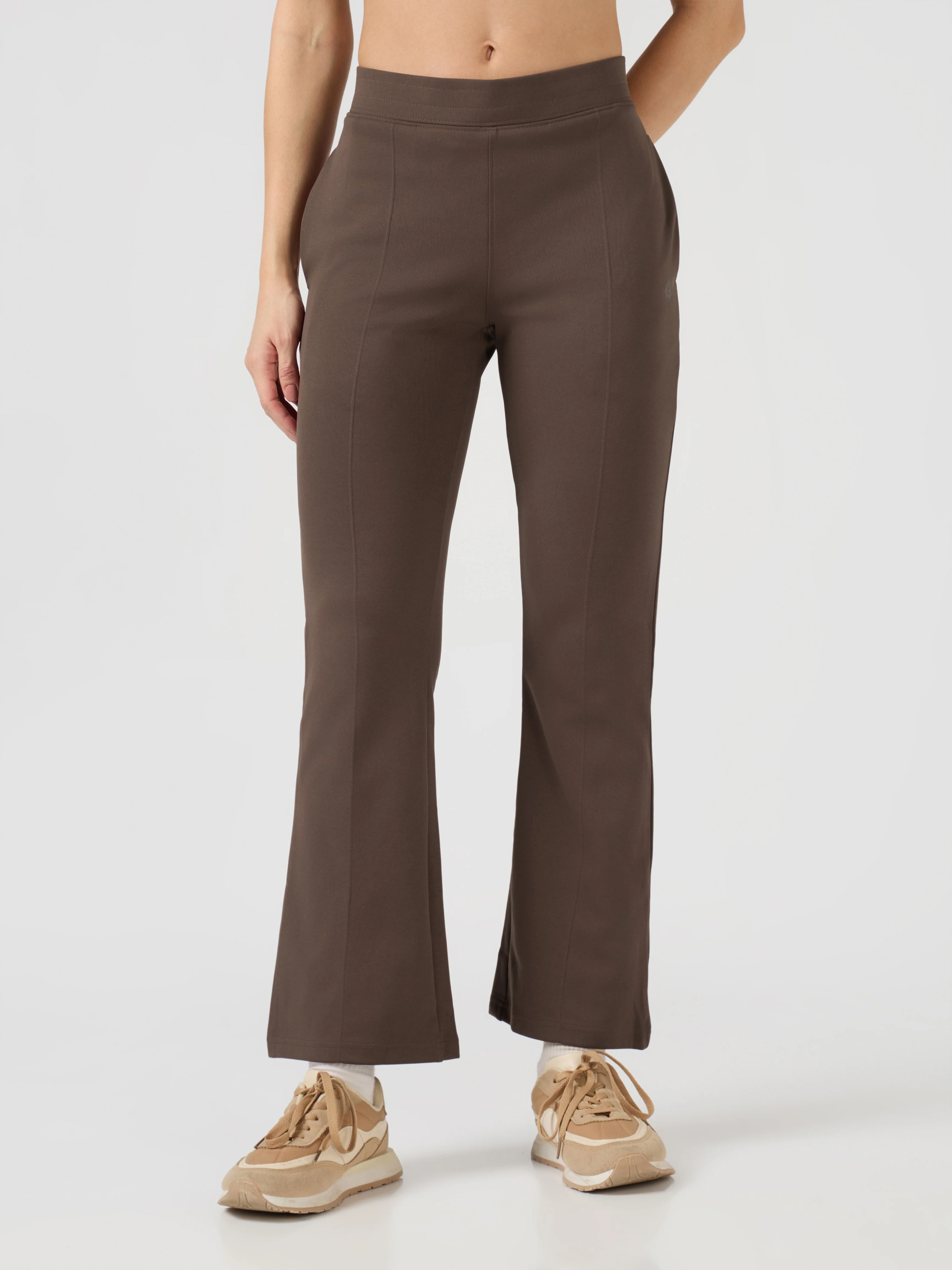 Women Solid Fit & Flare Pants with ELASTO PLUS - Image 2